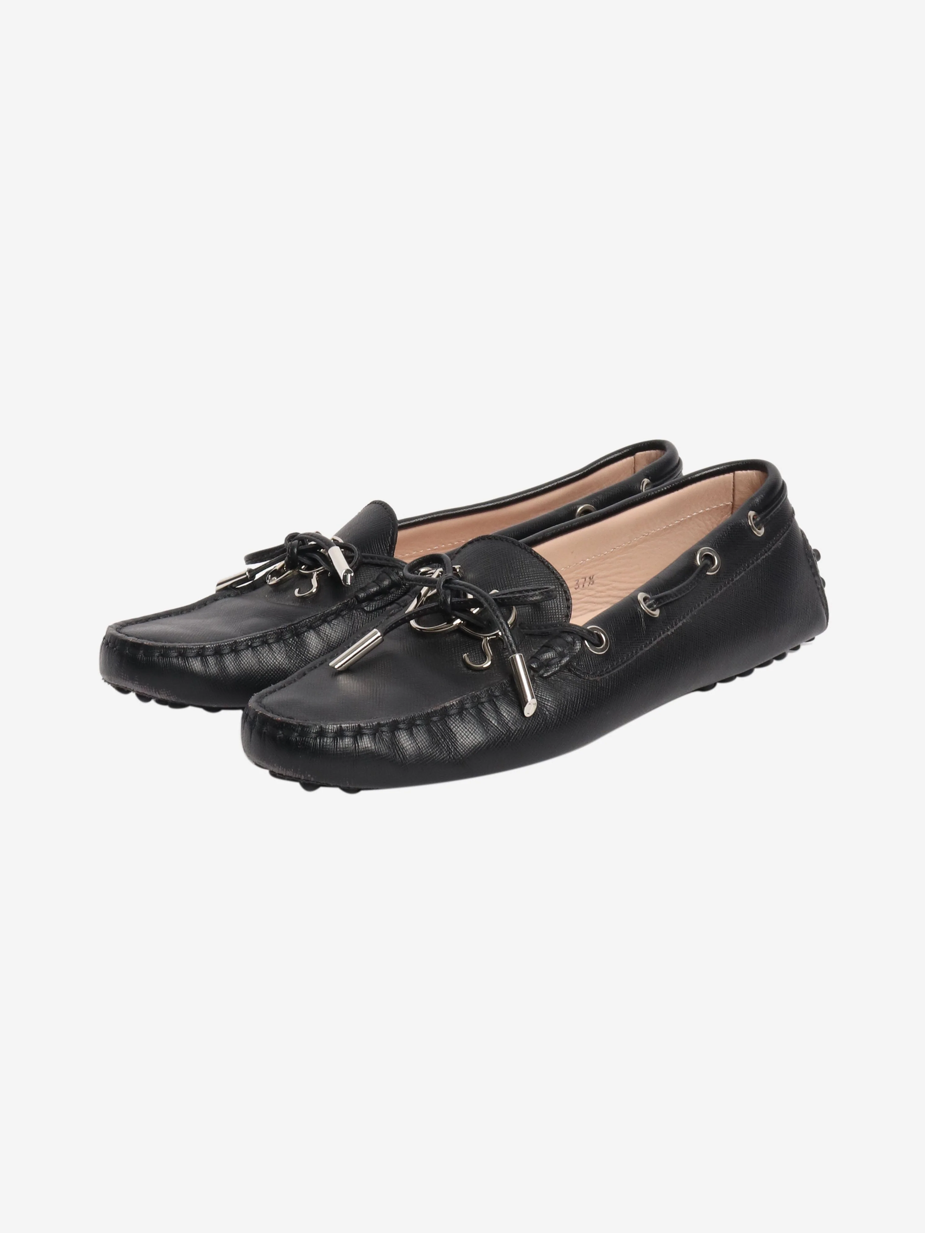Black logo gommino leather flats. - size EU 37.5 (UK 4.5) - Image 2