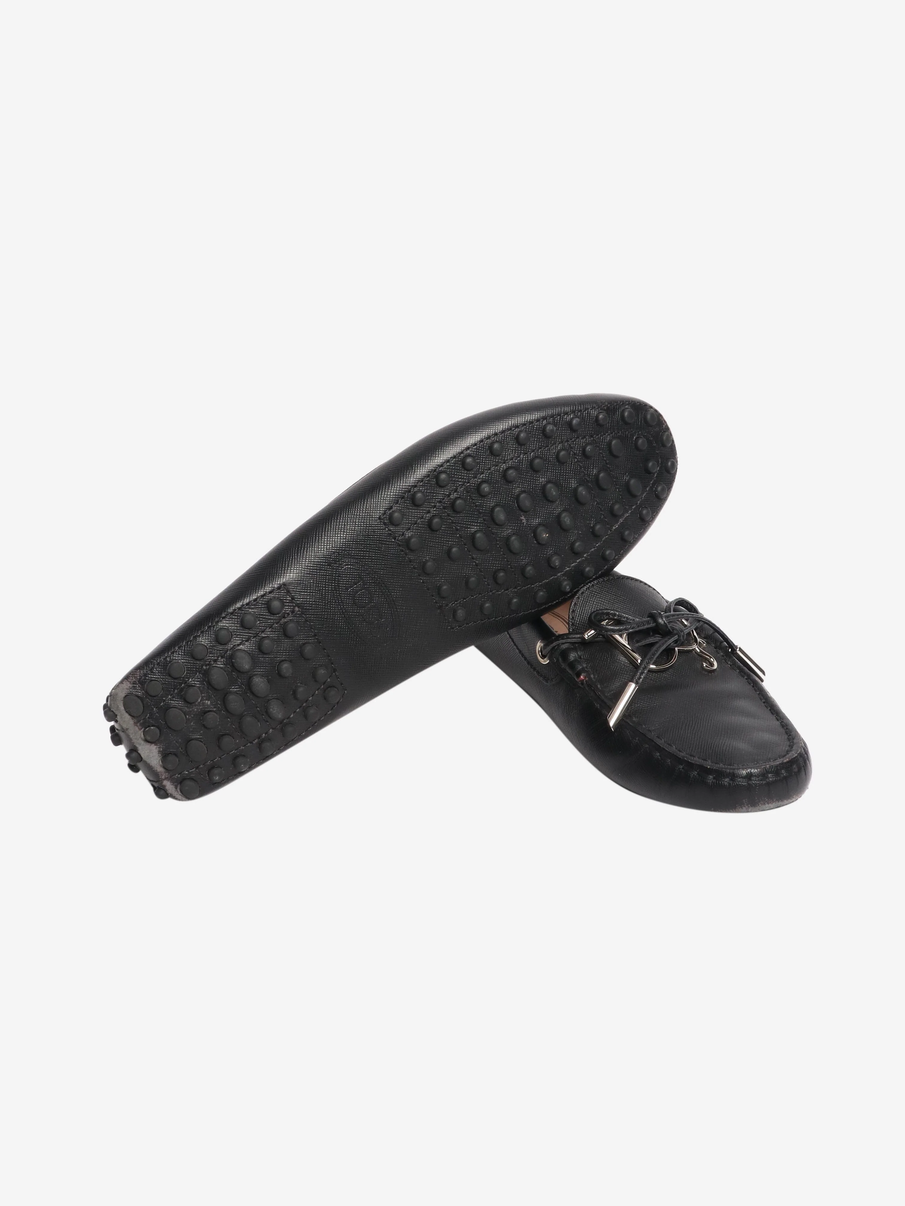Black logo gommino leather flats. - size EU 37.5 (UK 4.5) - Image 6