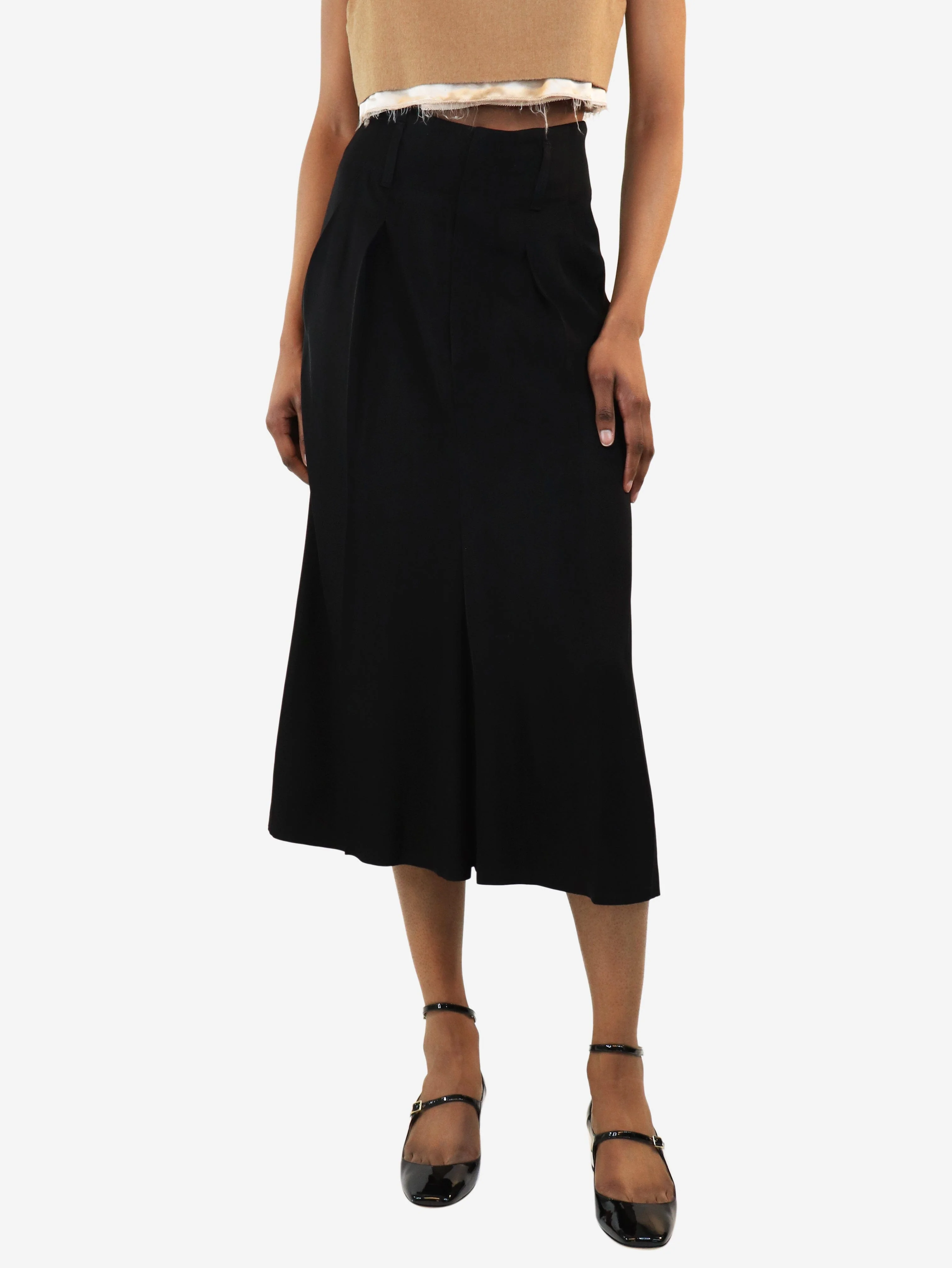 Black midi skirt - size UK 6