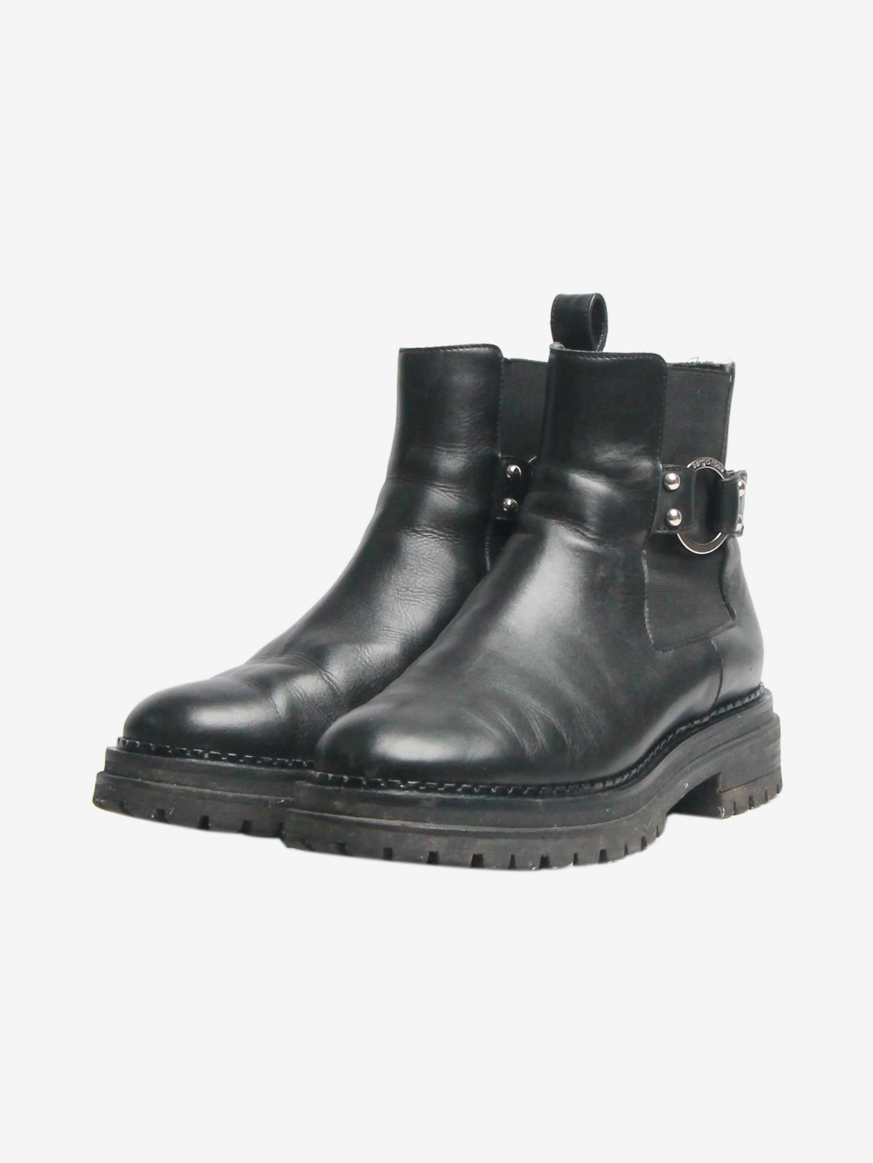 Black Motor chelsea boots - size EU 38 - Image 2