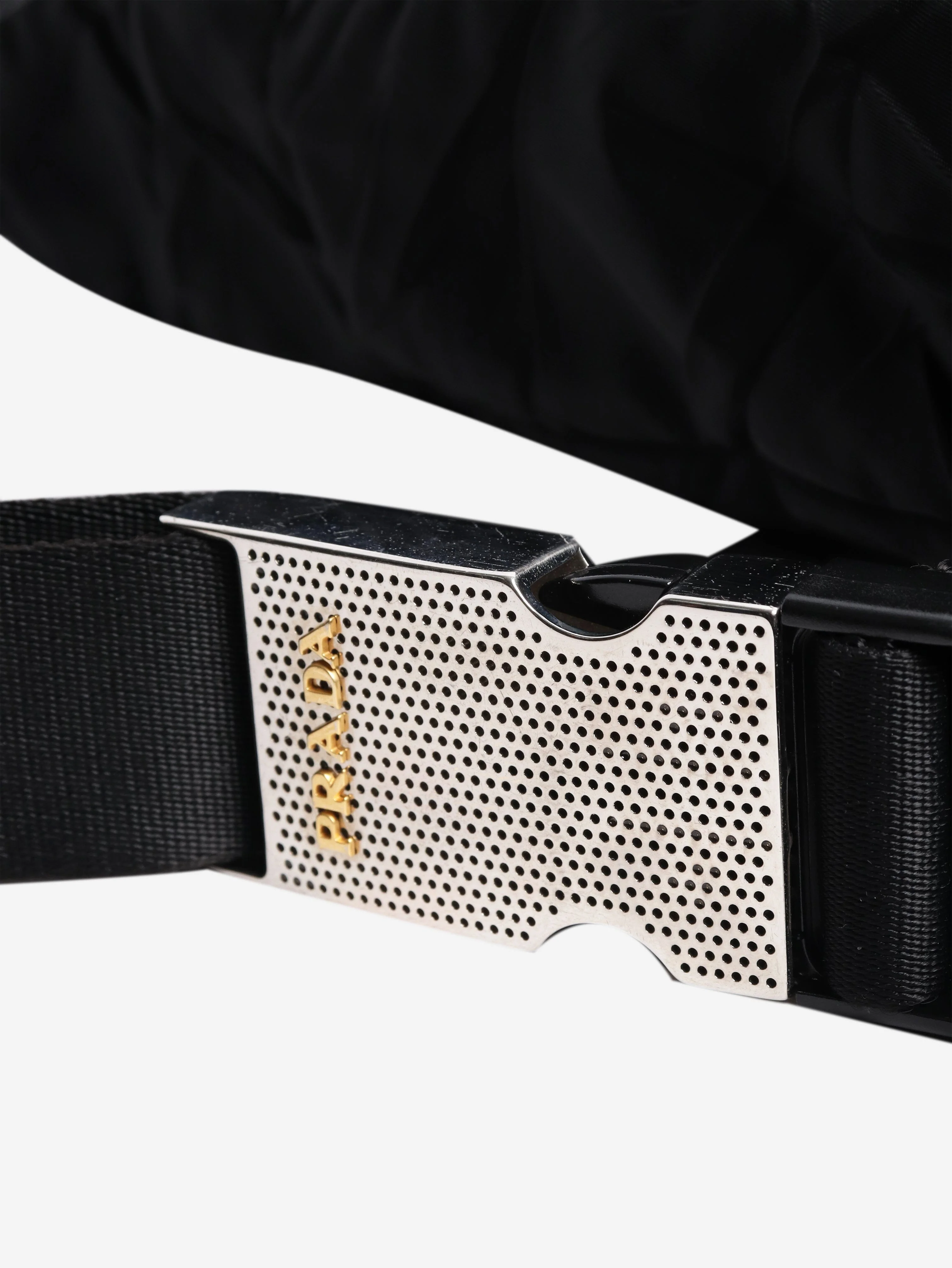 Black nylon puffer messenger bag - Image 5
