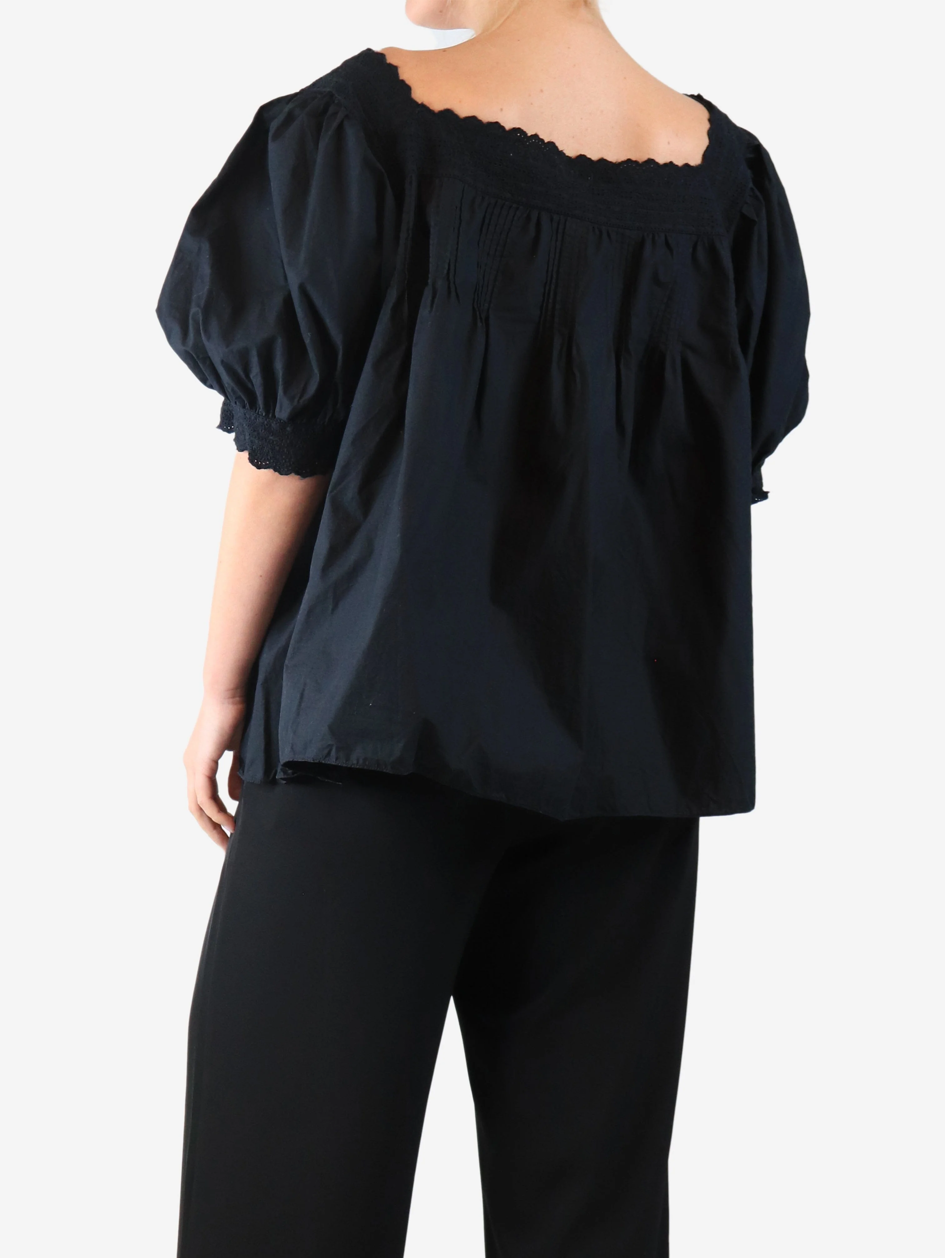 Black off the shoulder button-down blouse - size XXL - Image 2