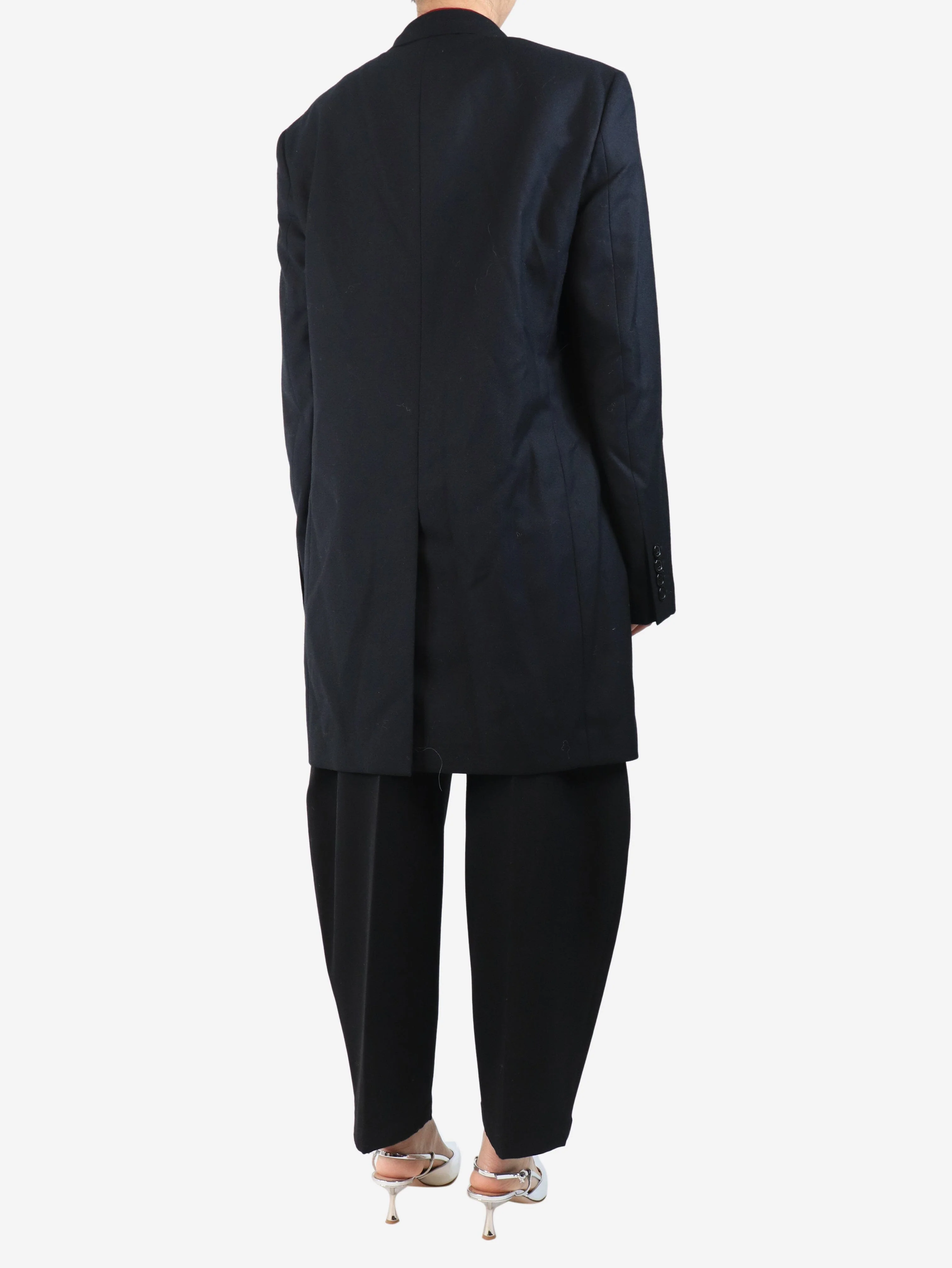 Black oversized wool blazer - size UK 12 - Image 2
