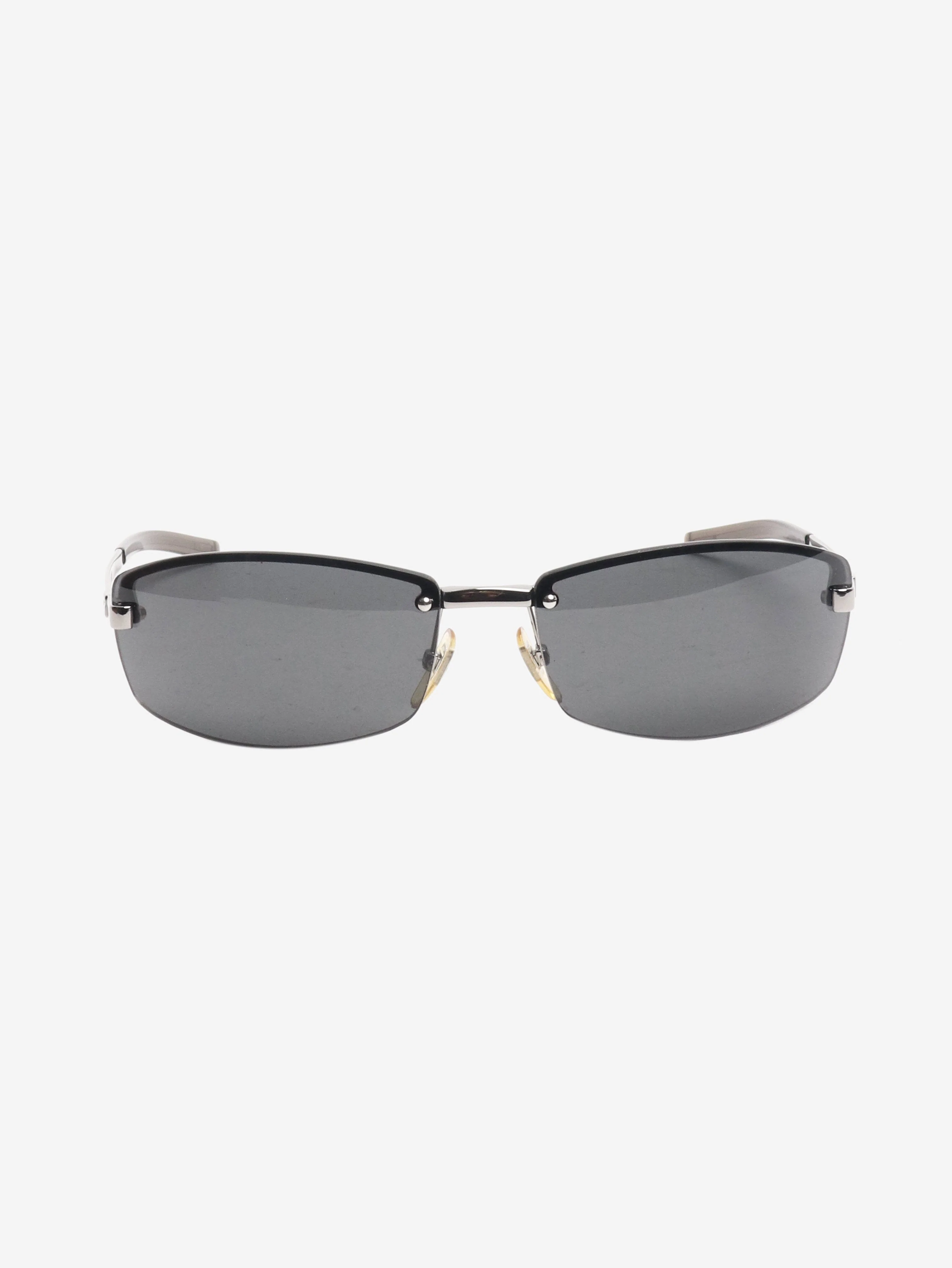 Black rimless sunglasses