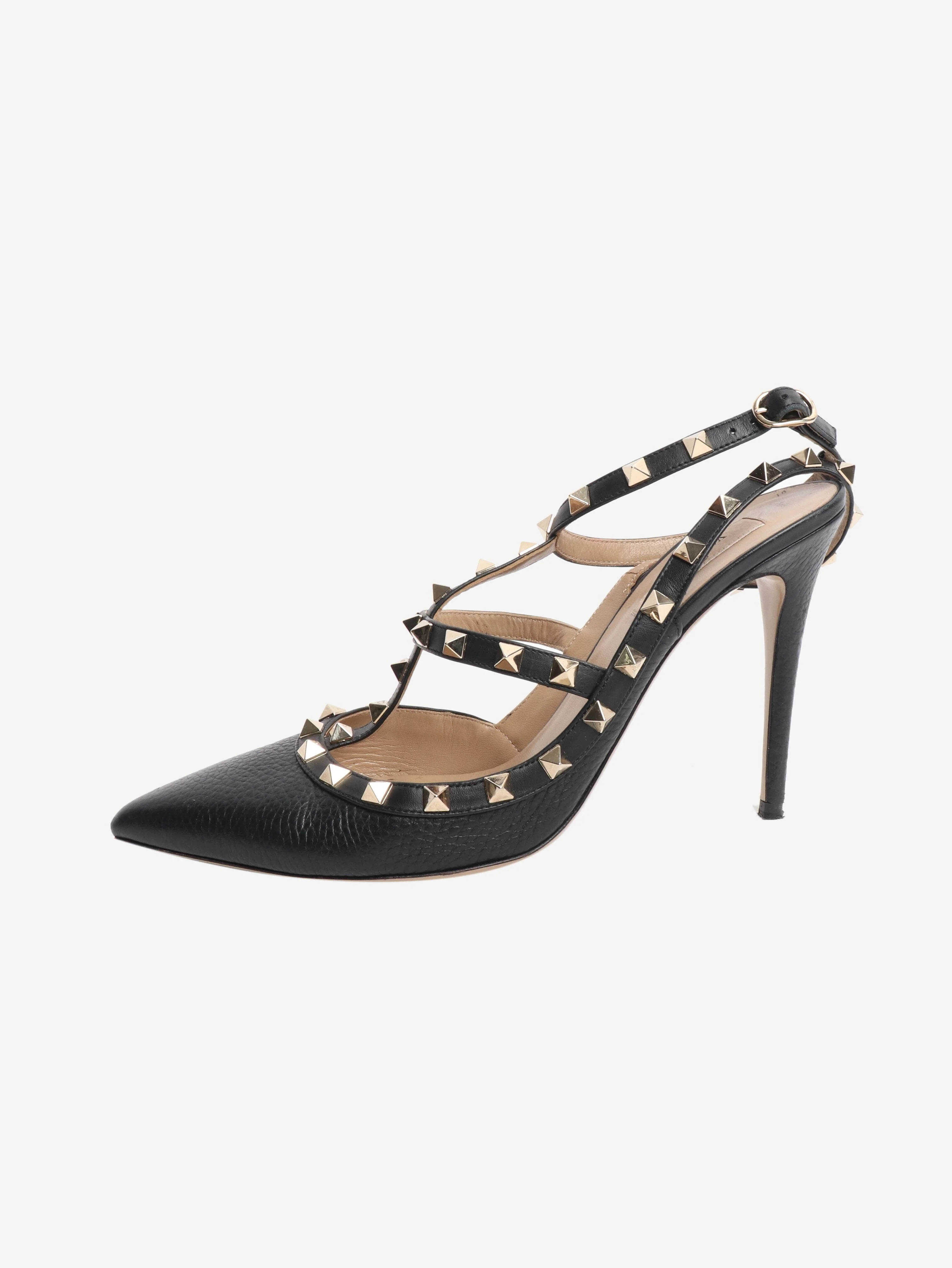 Black Rockstud leather pumps - size EU 41
