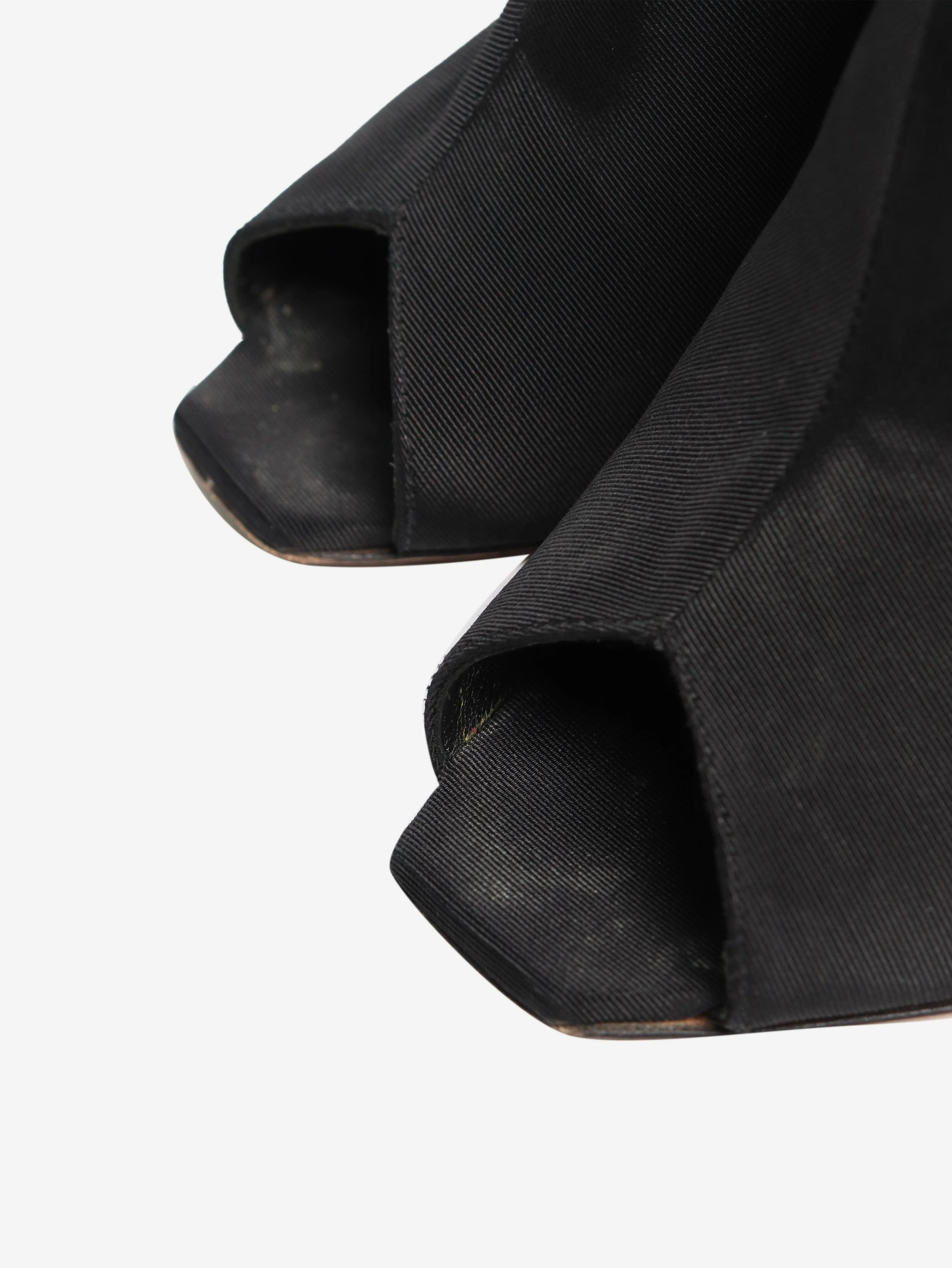 Black satin tie-up heels - size EU 38.5 - Image 4