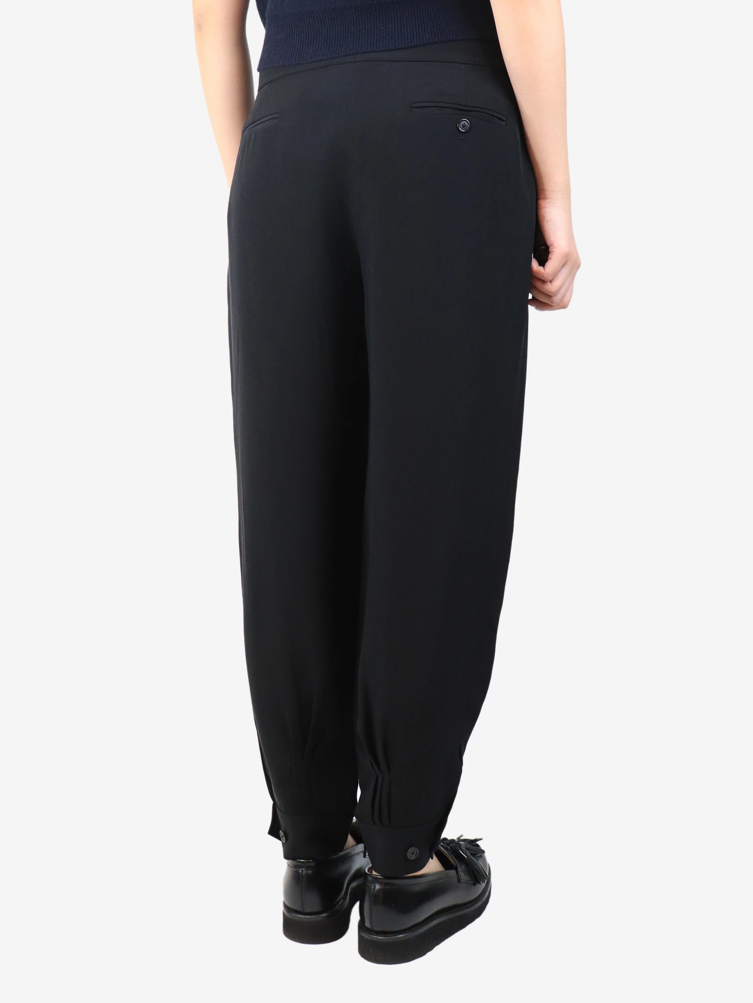 Black silk trousers - size UK 14 - Image 3