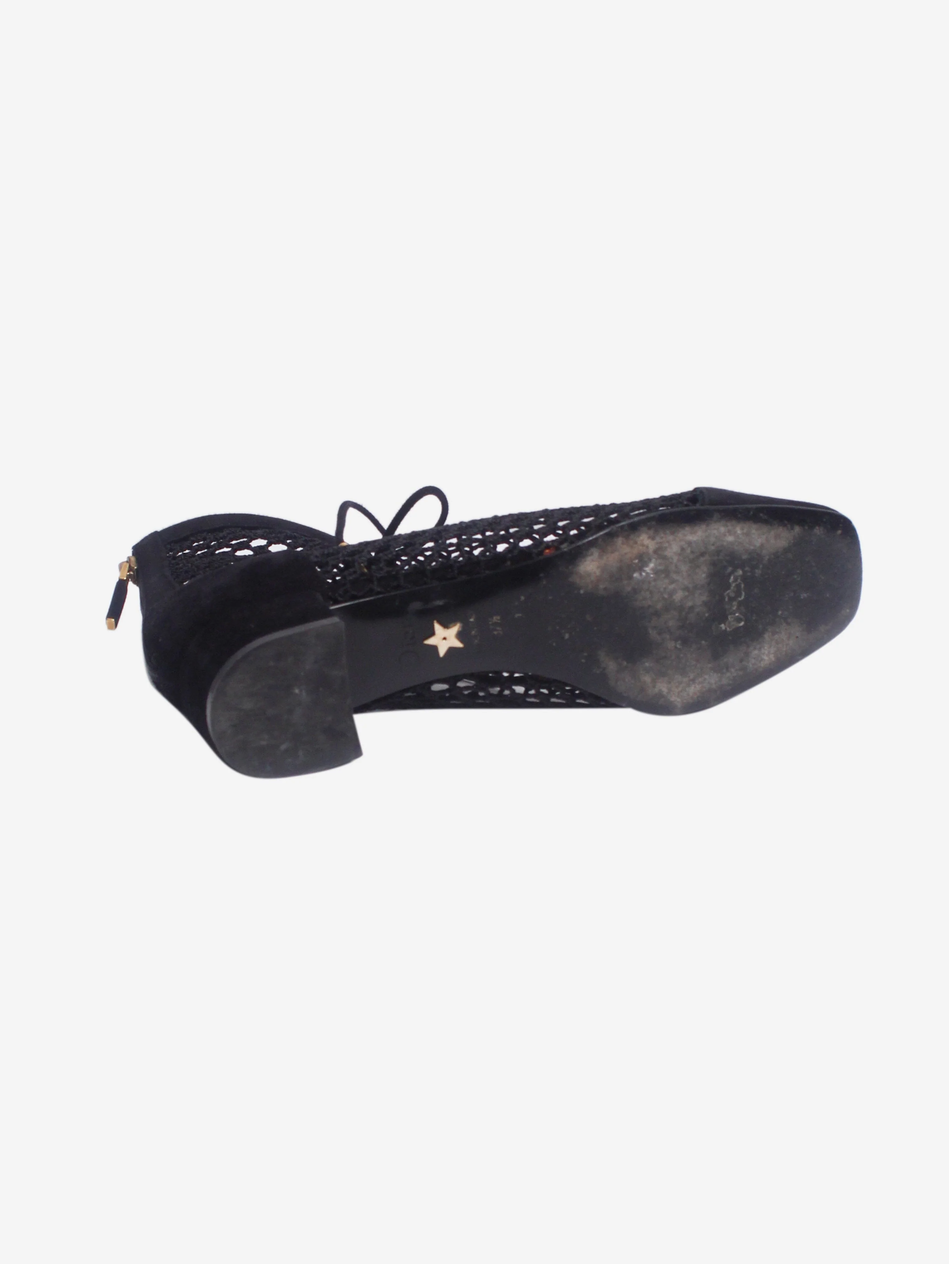 Black suede mesh ankle boots - size EU 37.5 - Image 5