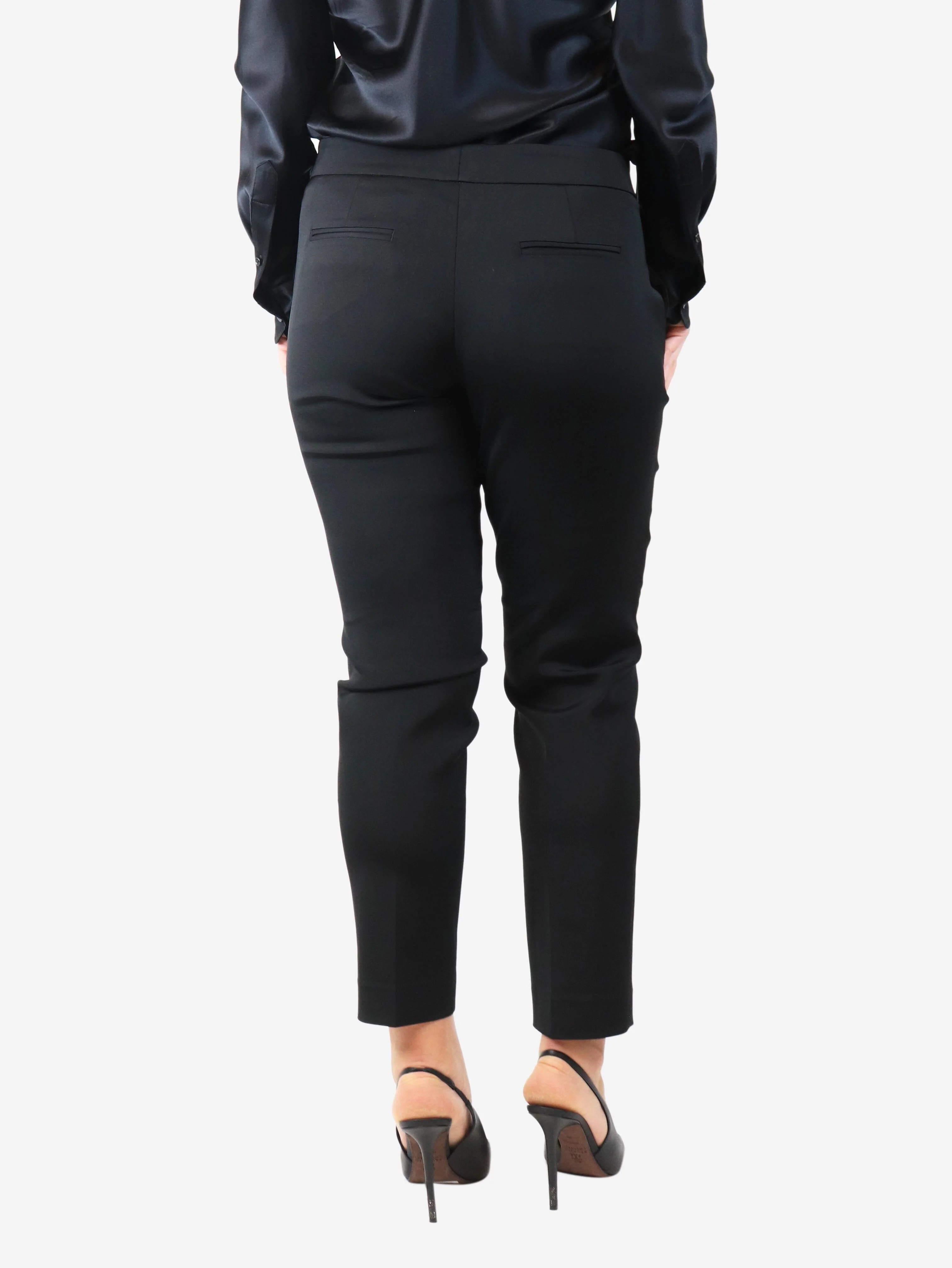 Black tapered trousers - size UK 12 - Image 3