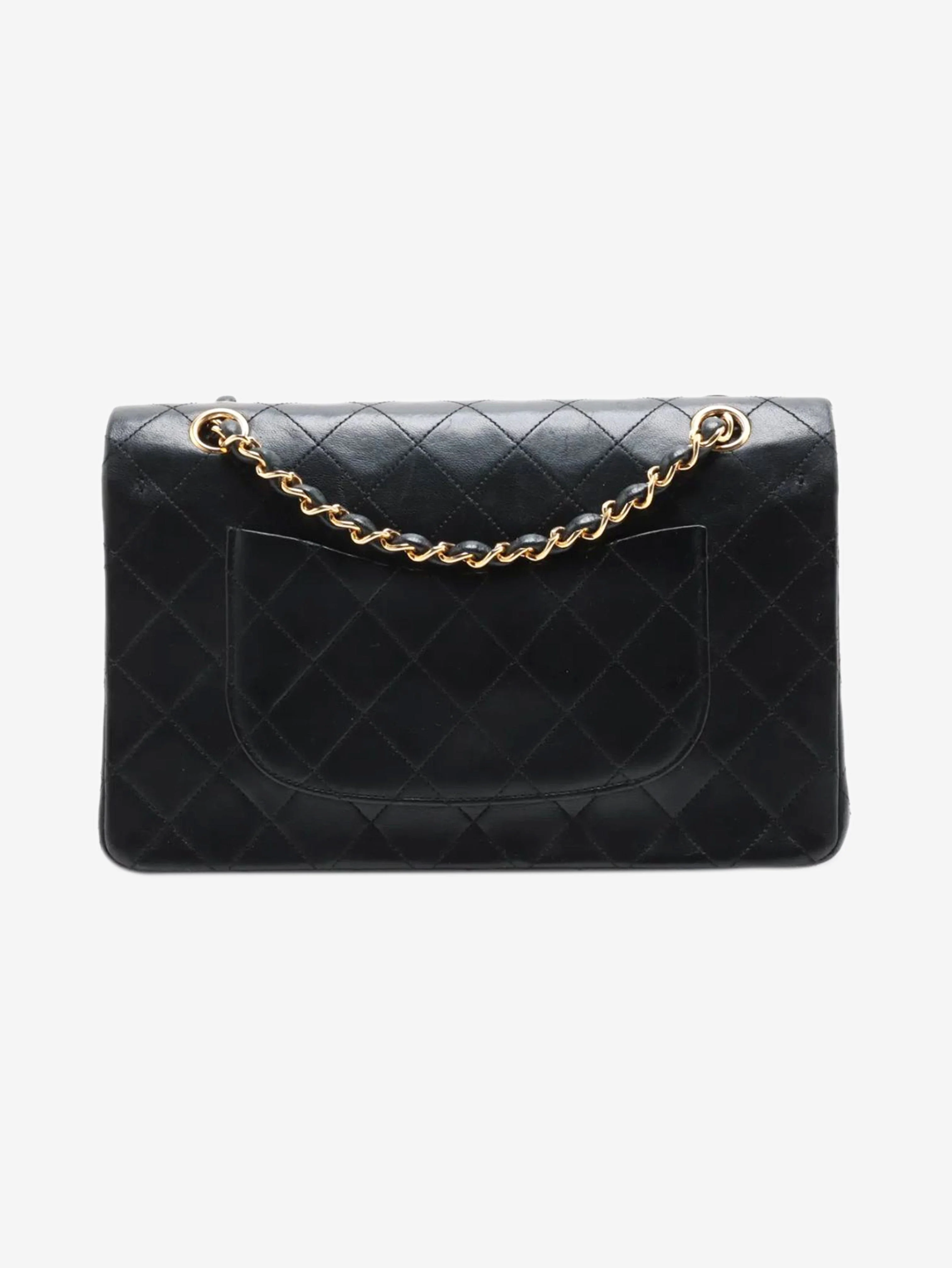 Black vintage 1988 medium lambskin Classic Double Flap bag - Image 2
