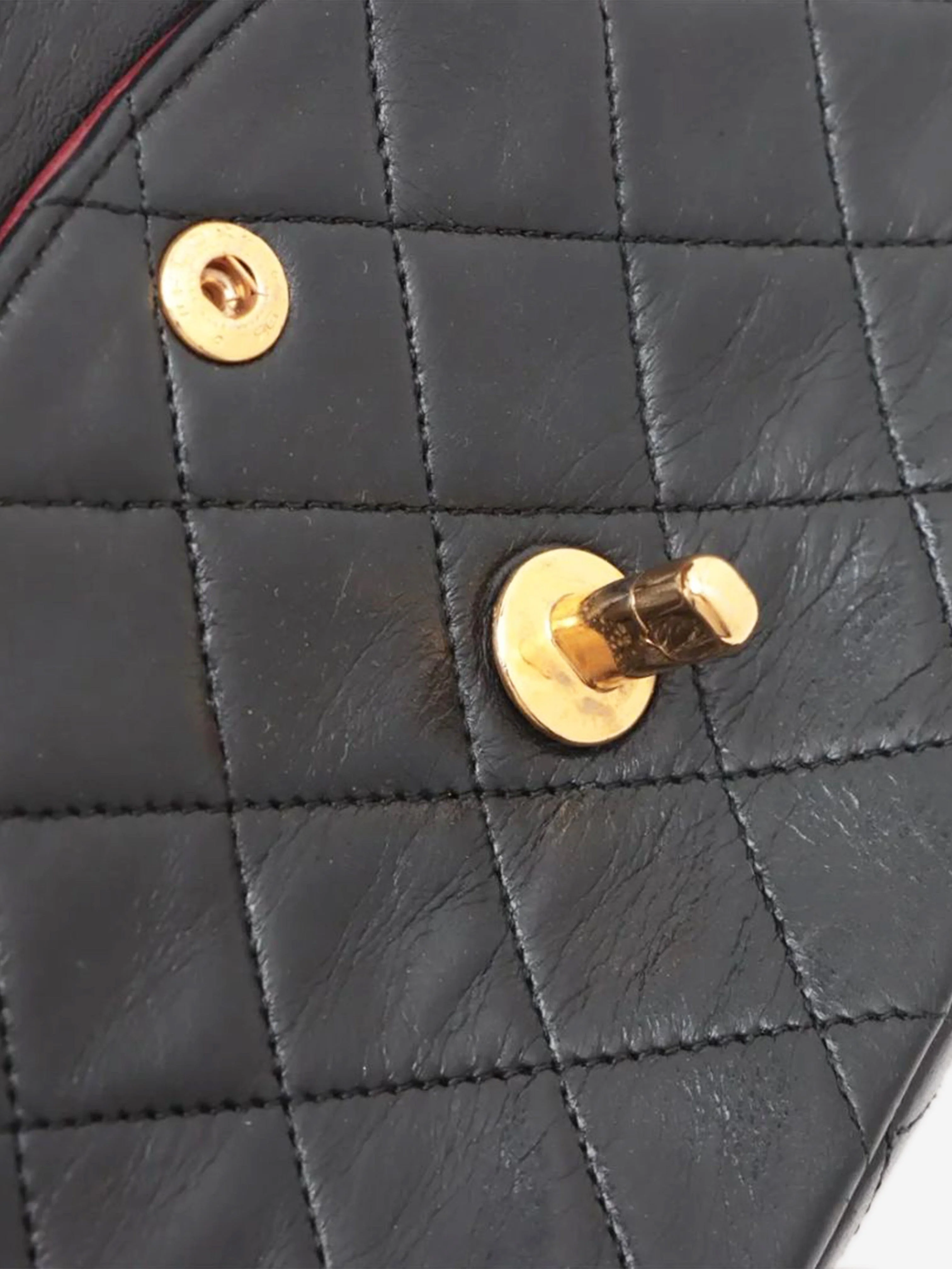 Black vintage 1991 medium lambskin Classic Double Flap bag - Image 14