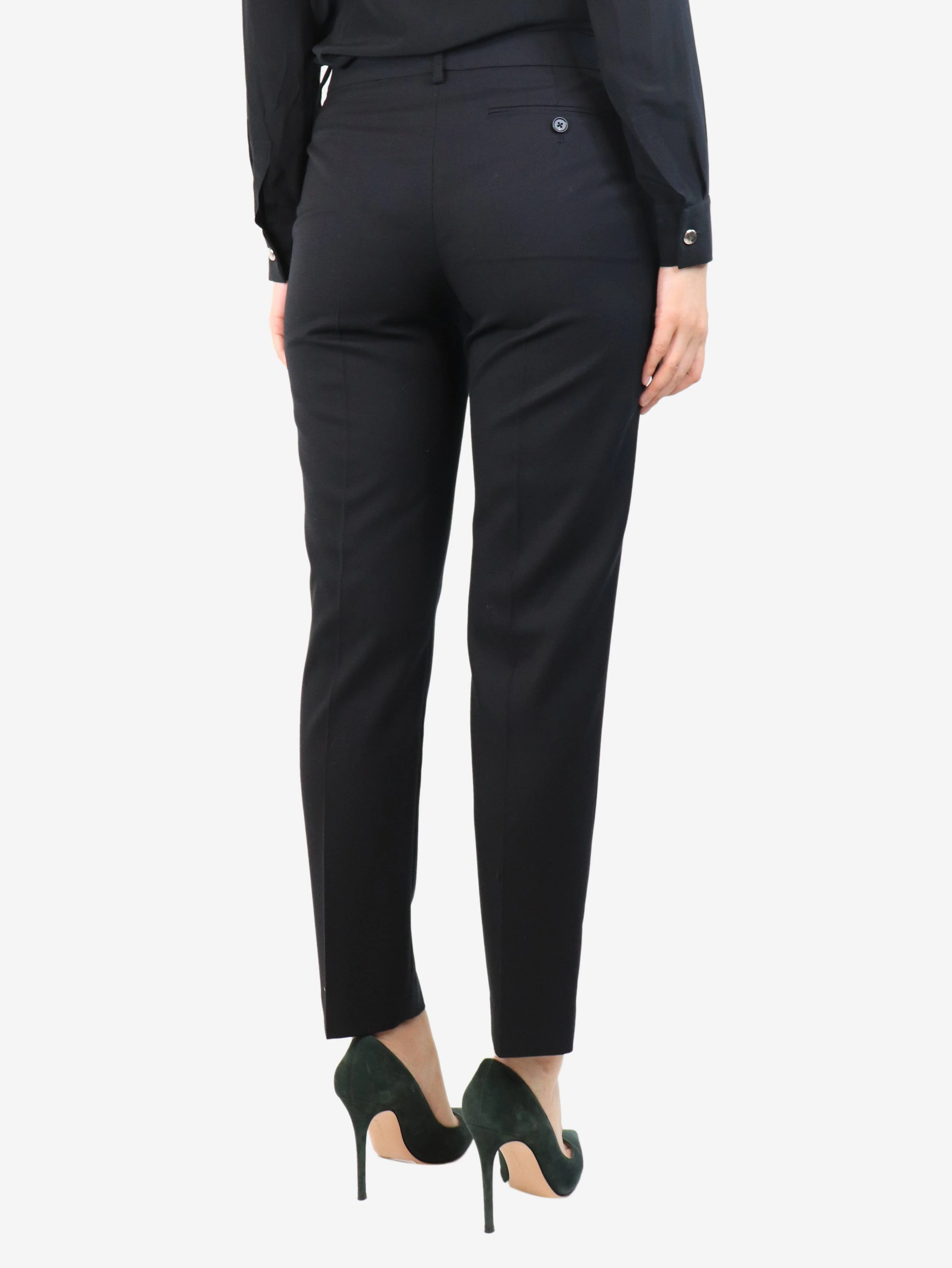Black wool trousers - size UK 10 - Image 3