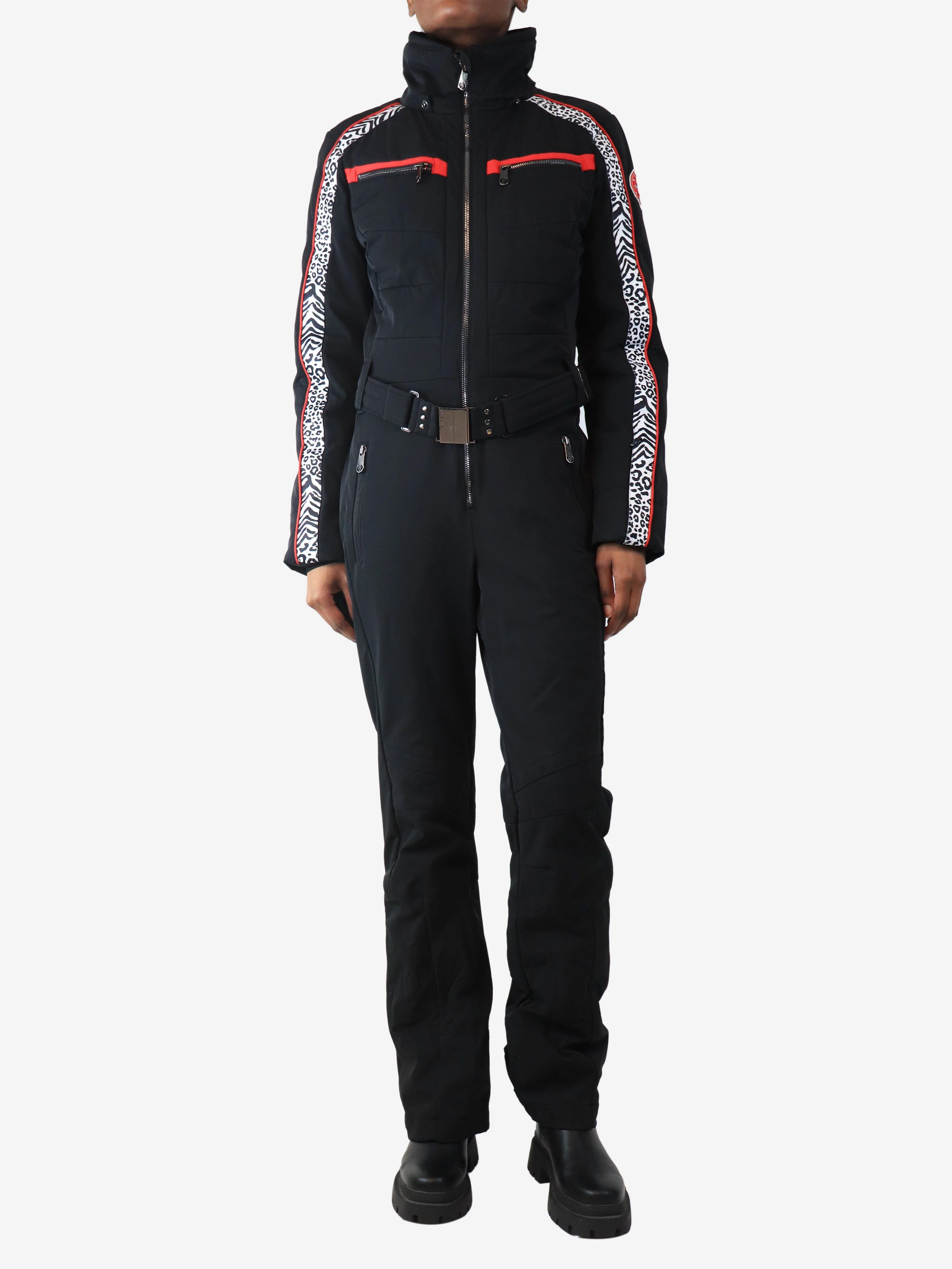 Black Zebra stretch ski suit - size M