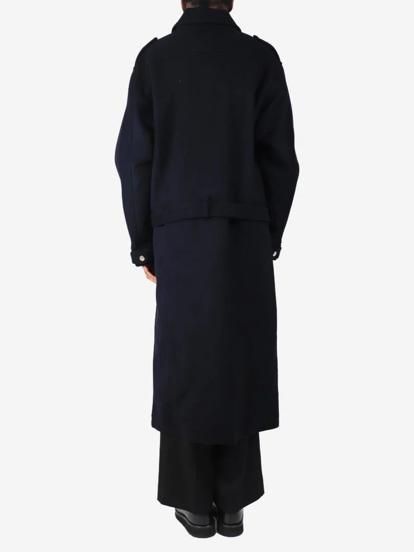 Blue Anna wool coat - size UK 8 - Image 2