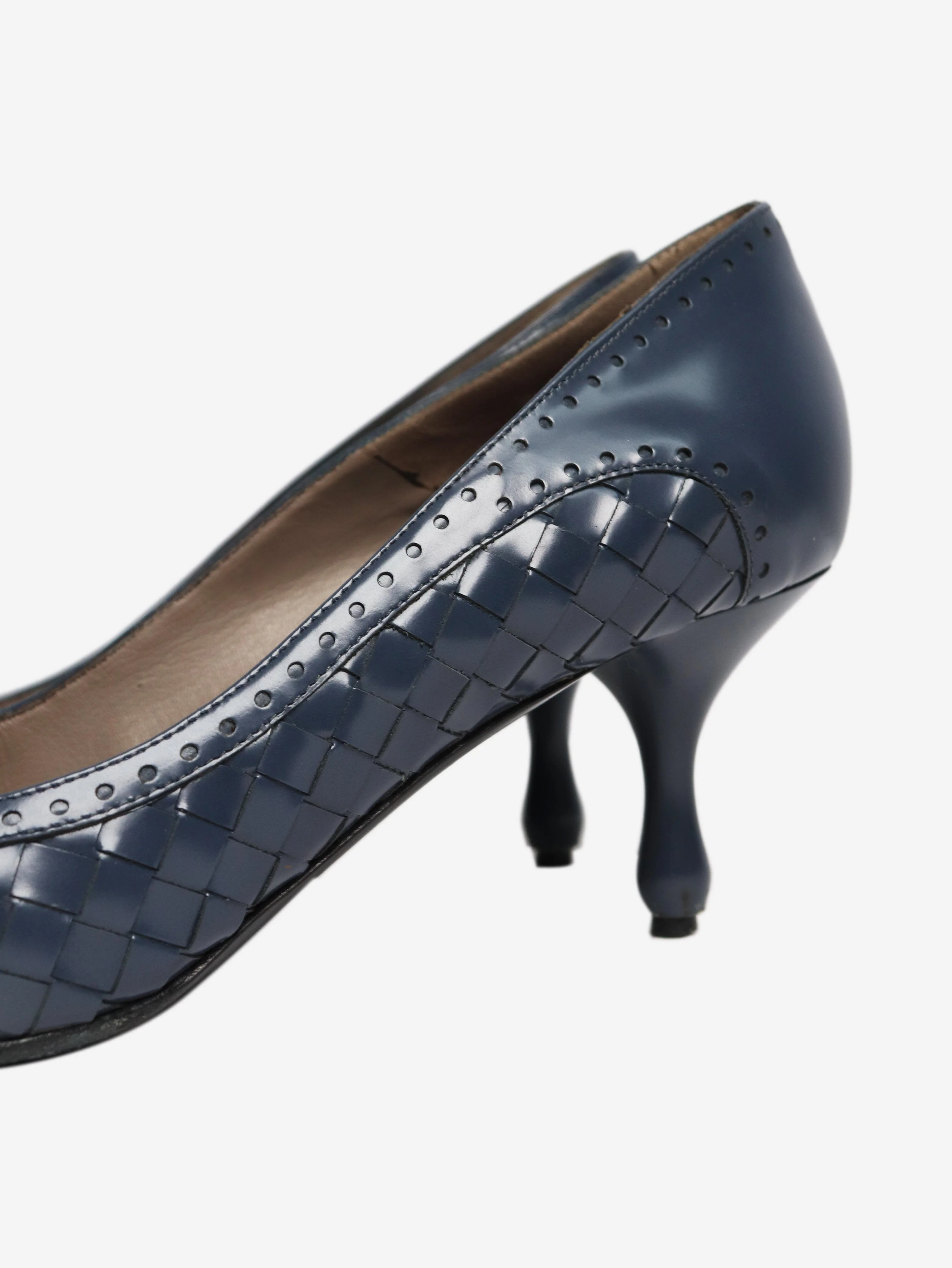 Blue Intrecciato heels - size EU 39.5 (UK 6.5) - Image 5