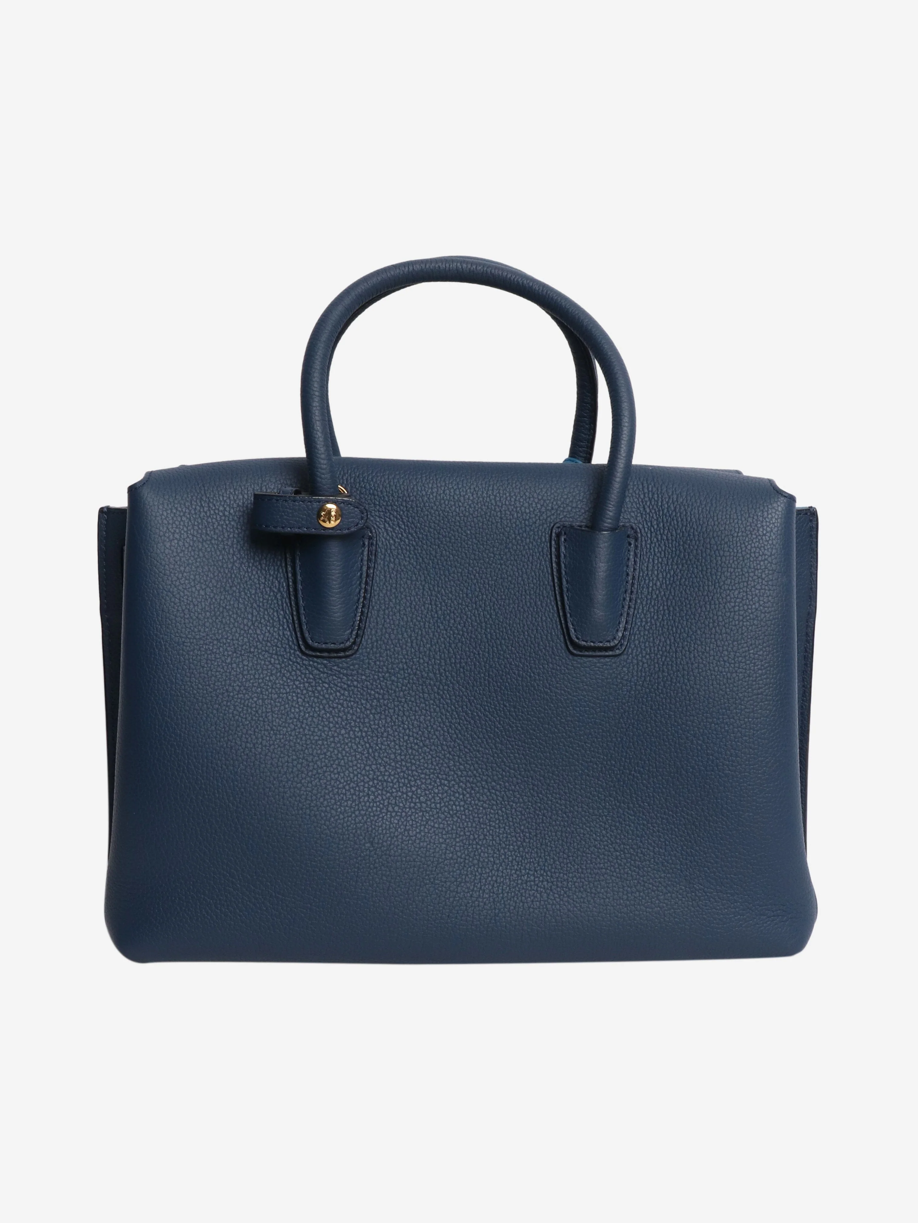 Blue leather shoulder bag - Image 3