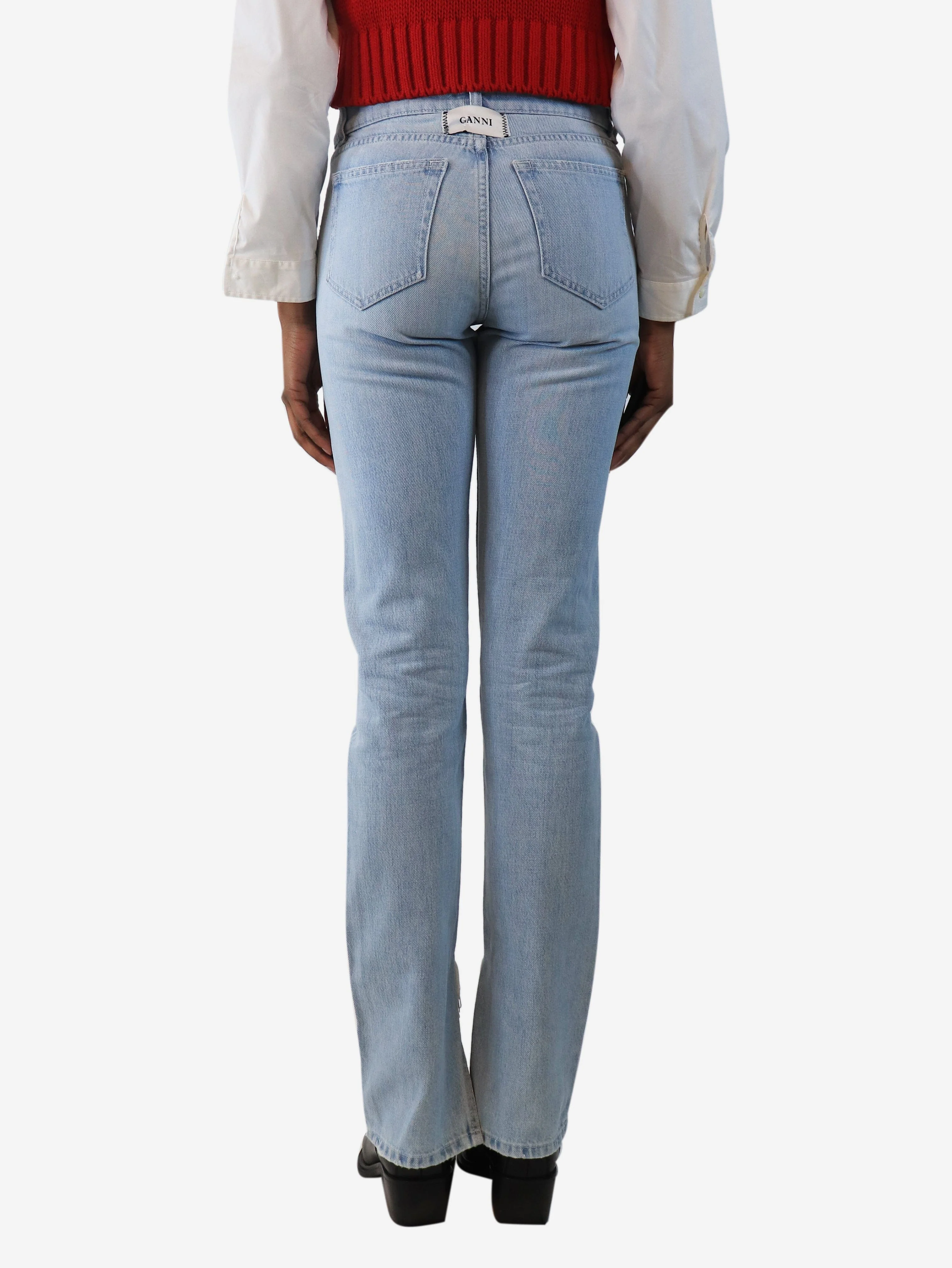 Blue lightwash denim jeans - size UK 6 - Image 3
