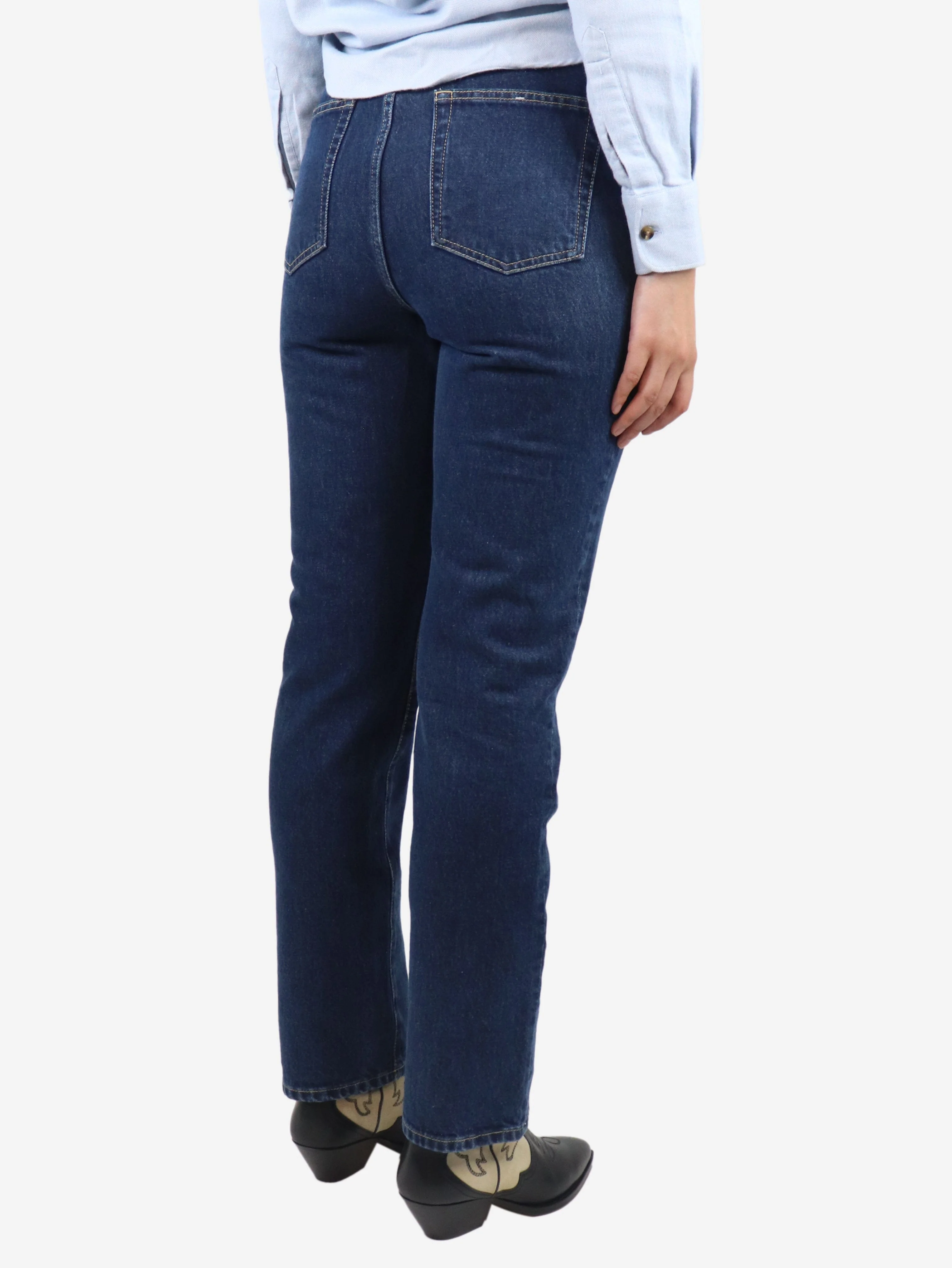 Blue straight-leg jeans - size W28 - Image 3