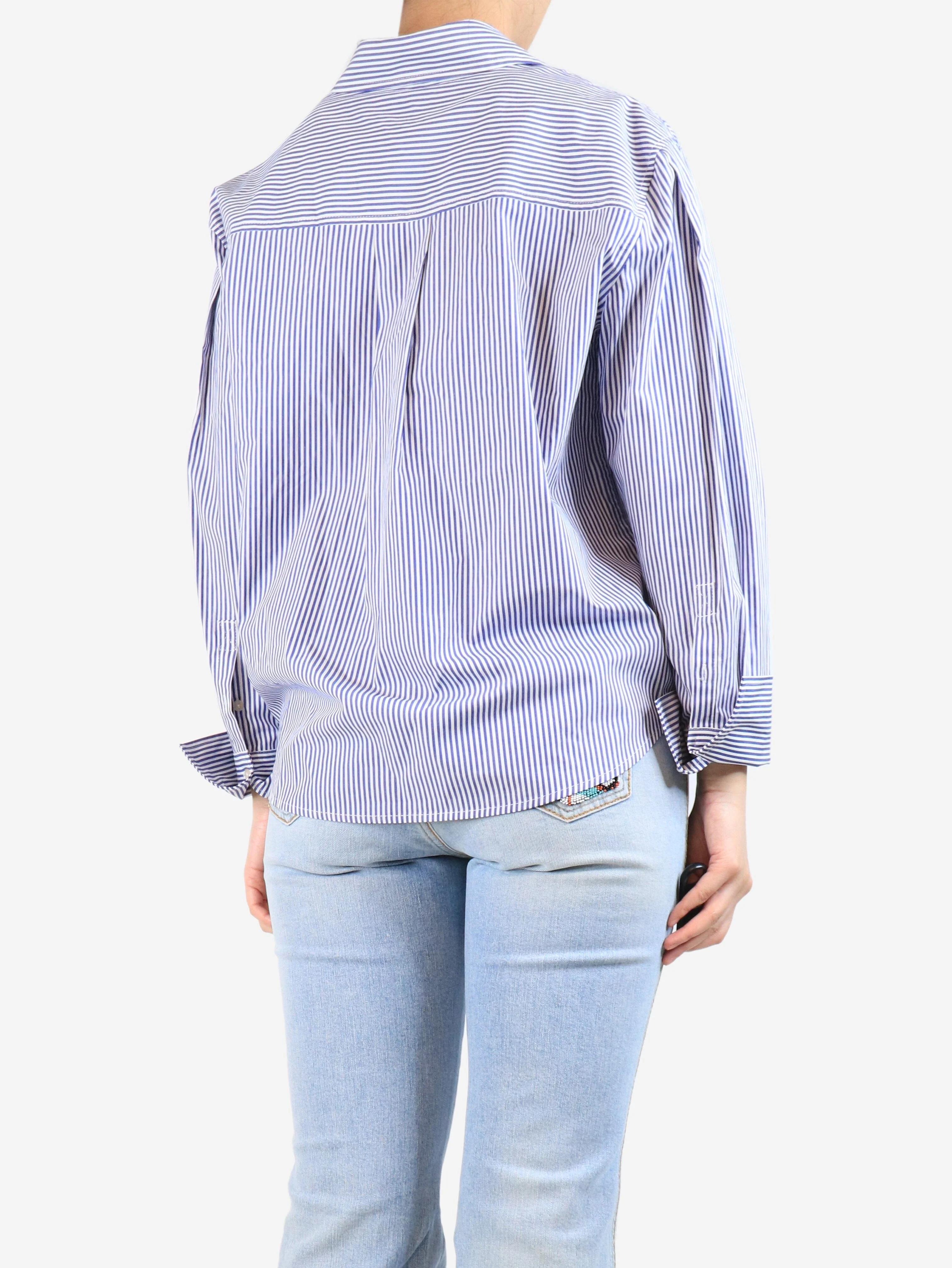 Blue striped blouse - size S - Image 2