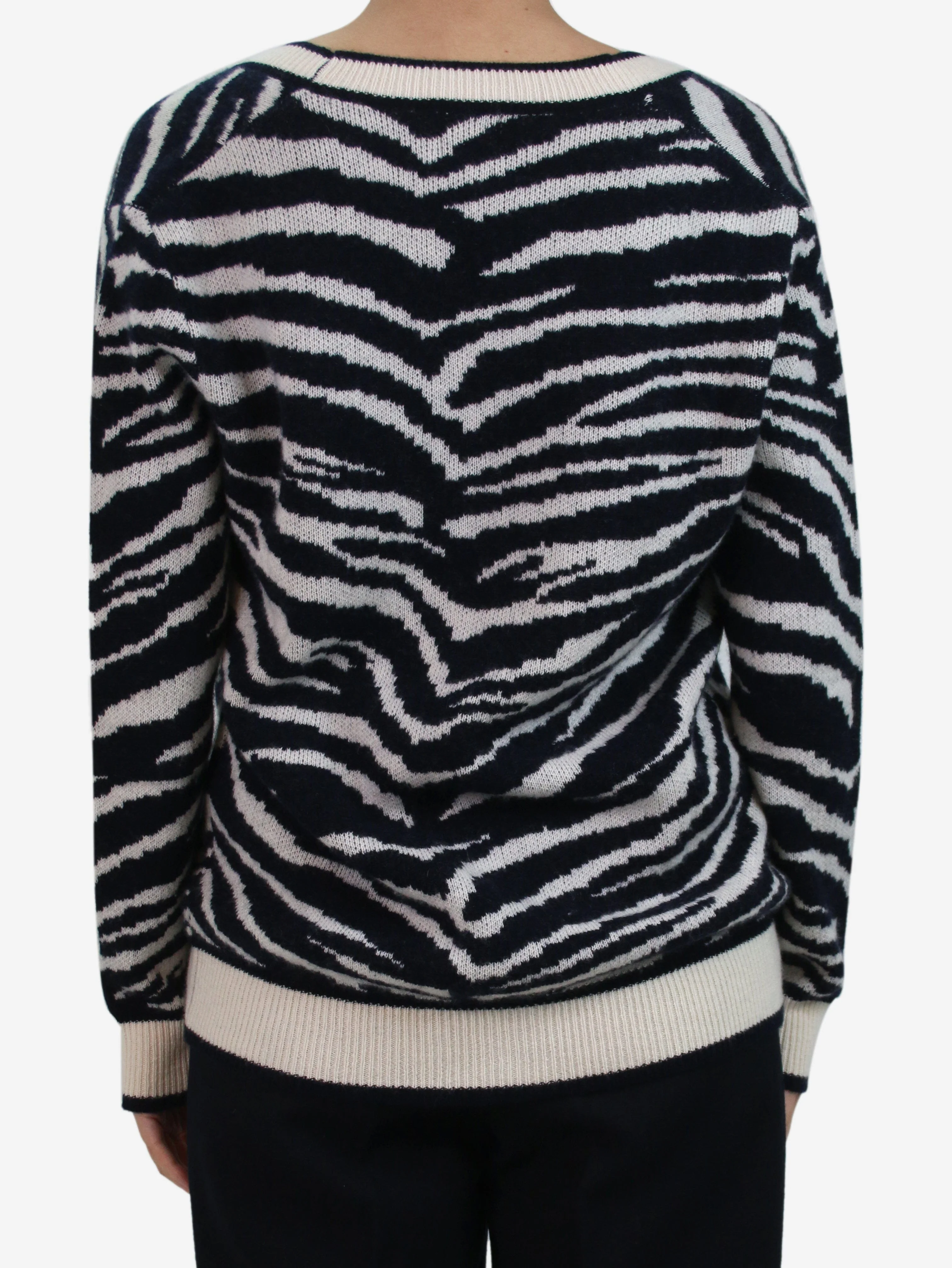 Blue zebra patterned cardigan - size S - Image 2