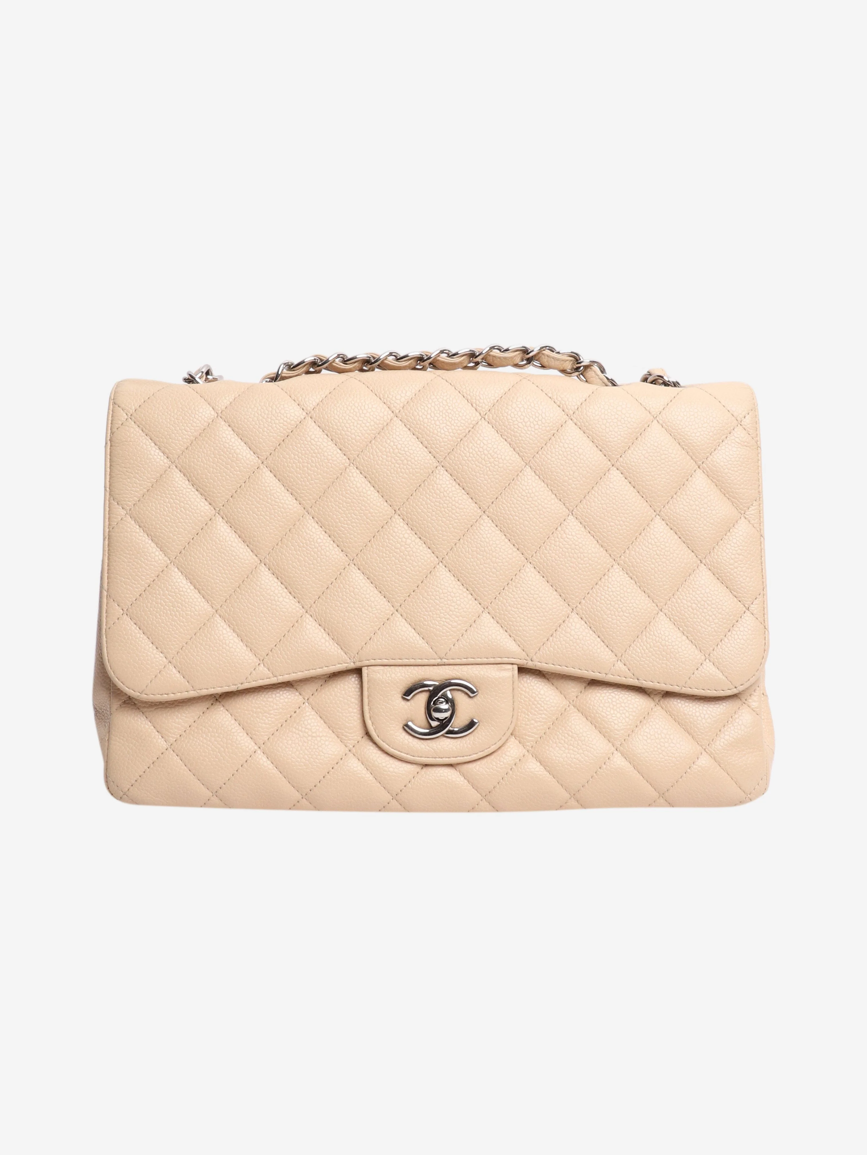 Blush 2009 caviar jumbo Classic Single Flap bag