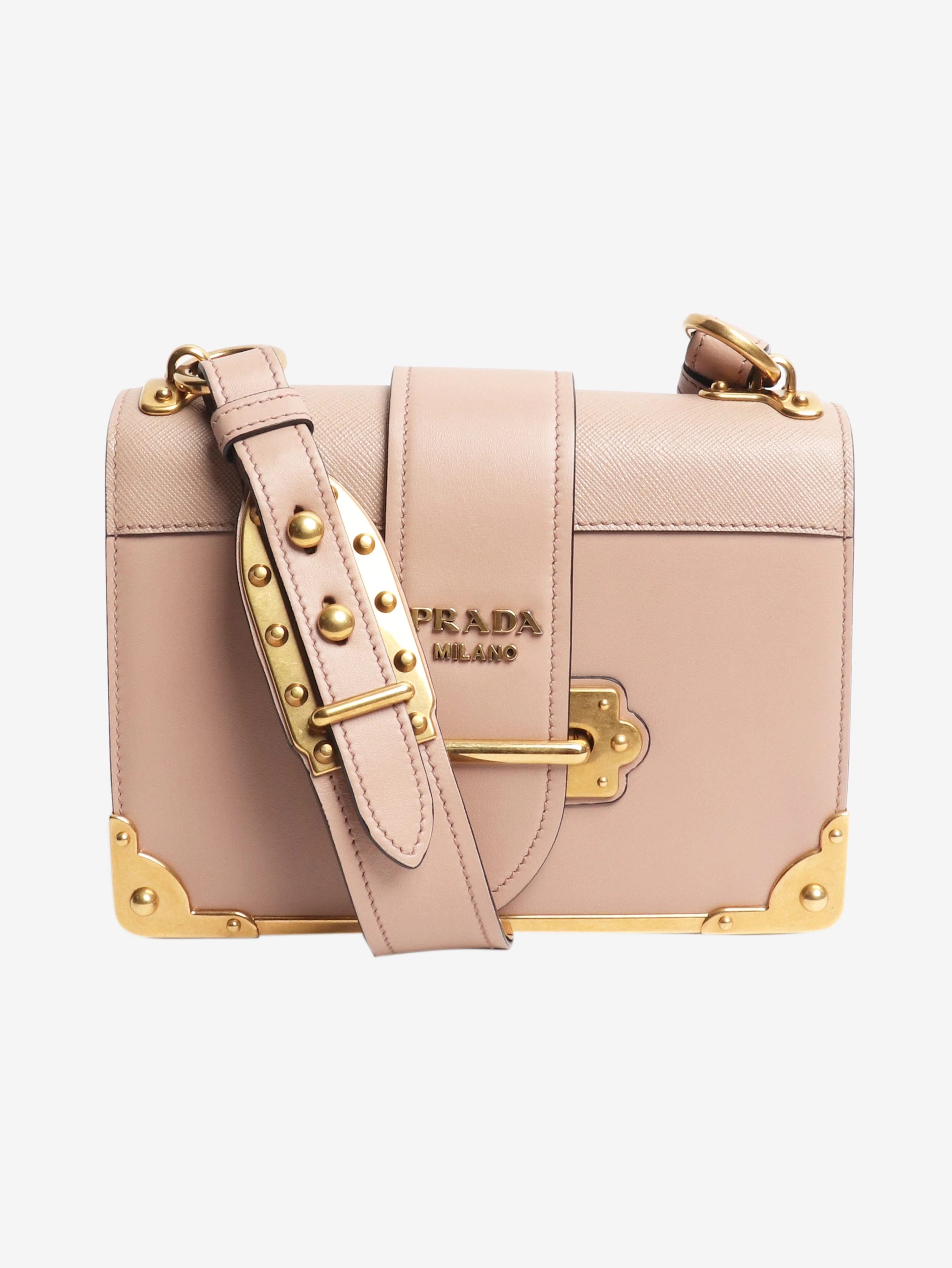 Blush Cahier leather shoulder bag
