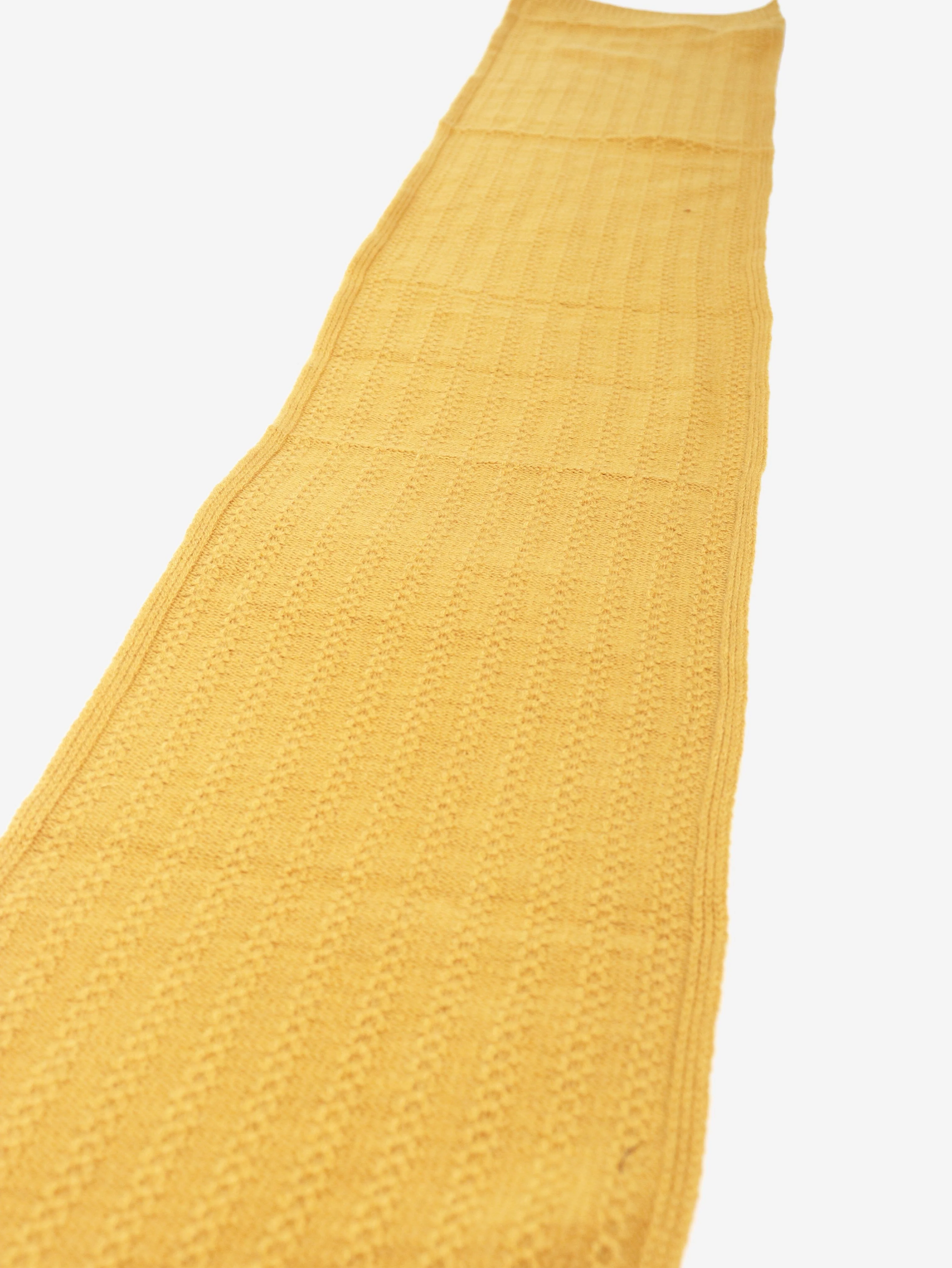 Mustard cashmere skinny scarf - Image 3
