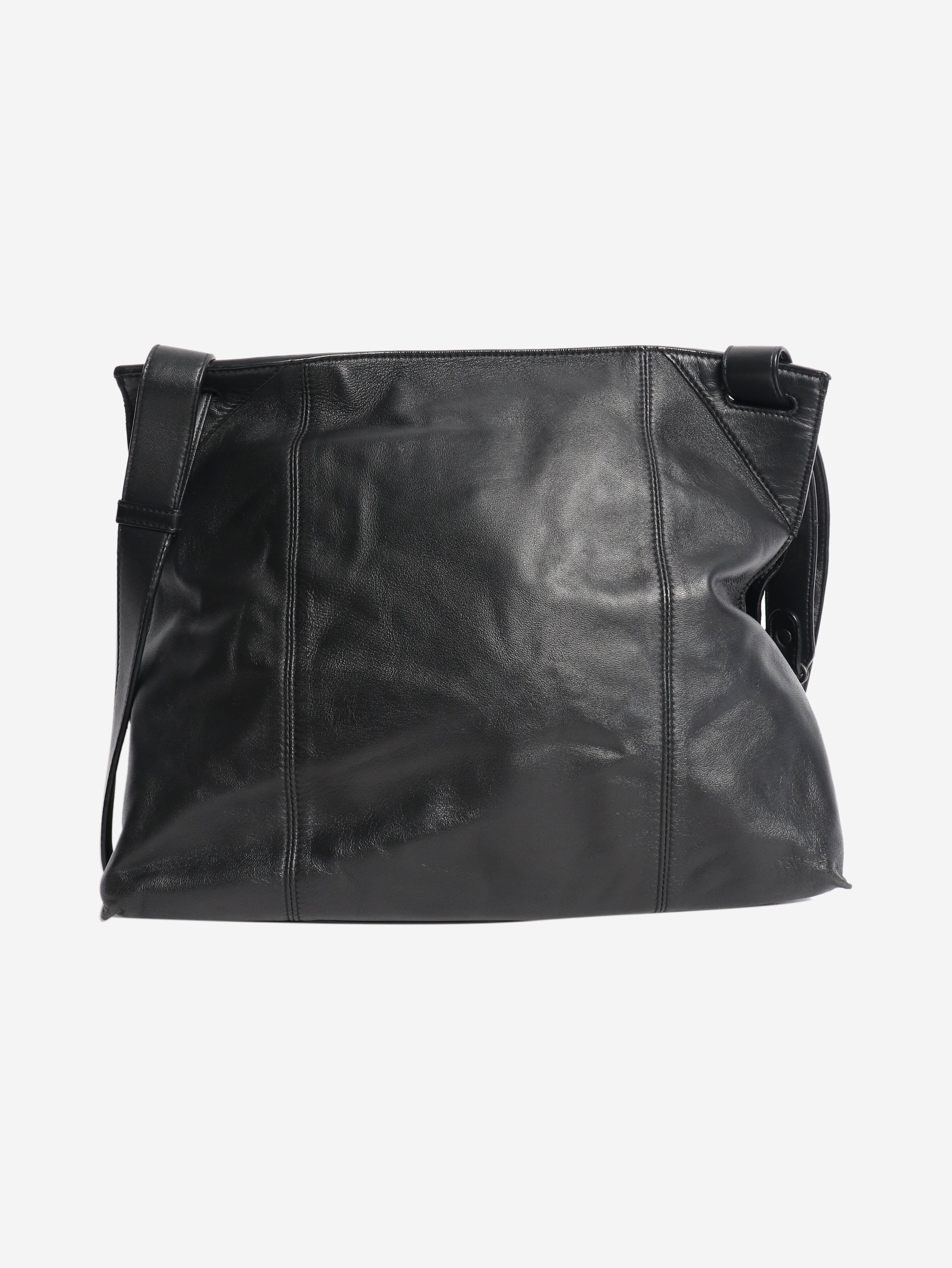 Black Intrecciato leather bag - Image 4