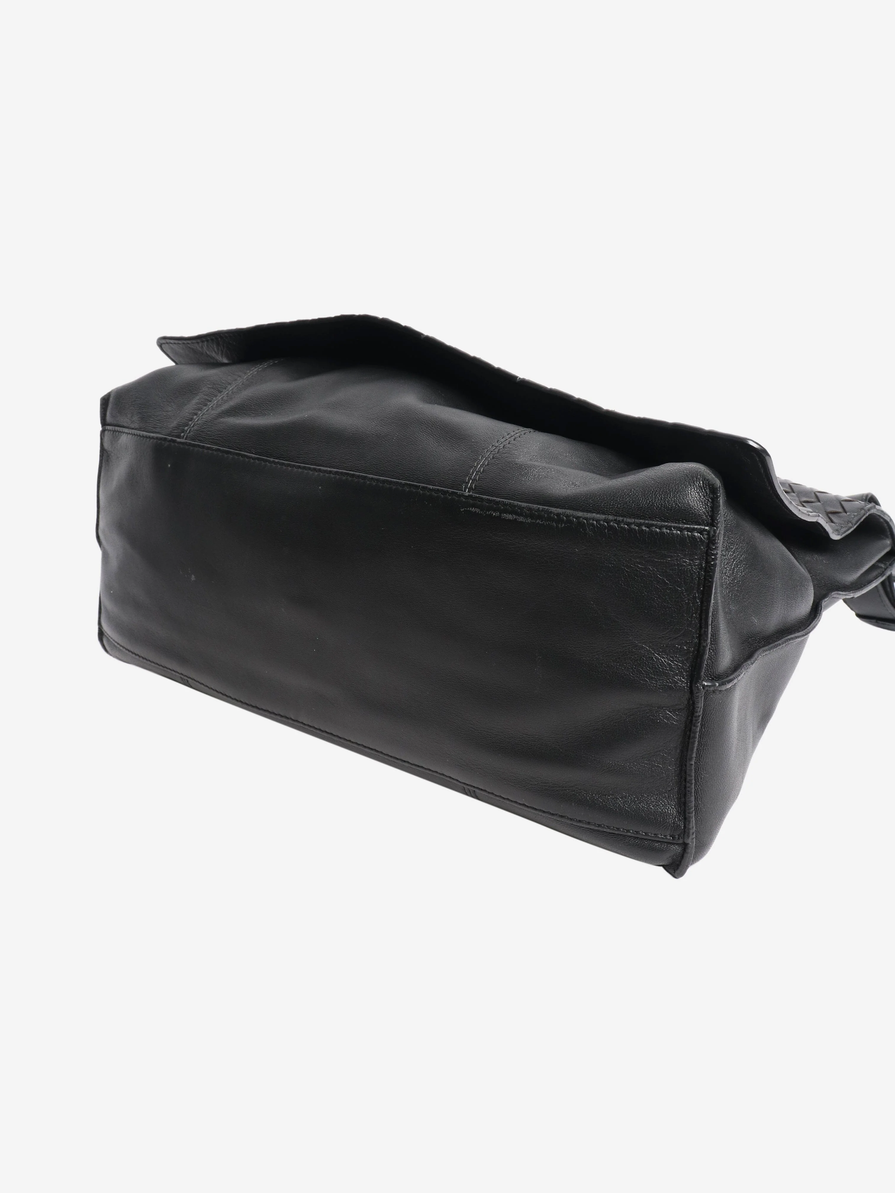 Black Intrecciato leather bag - Image 5
