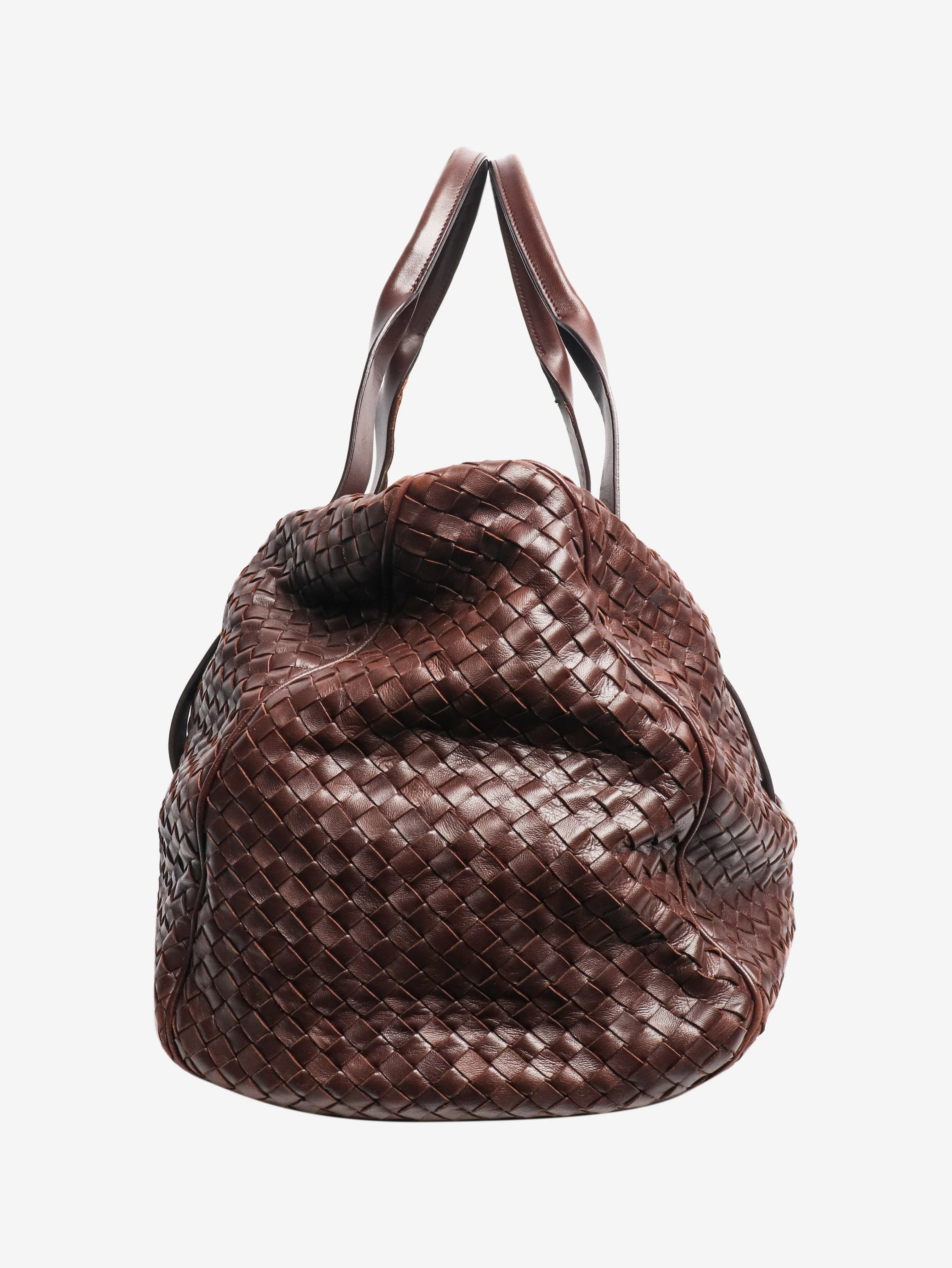Brown Intrecciato weekender bag - Image 2
