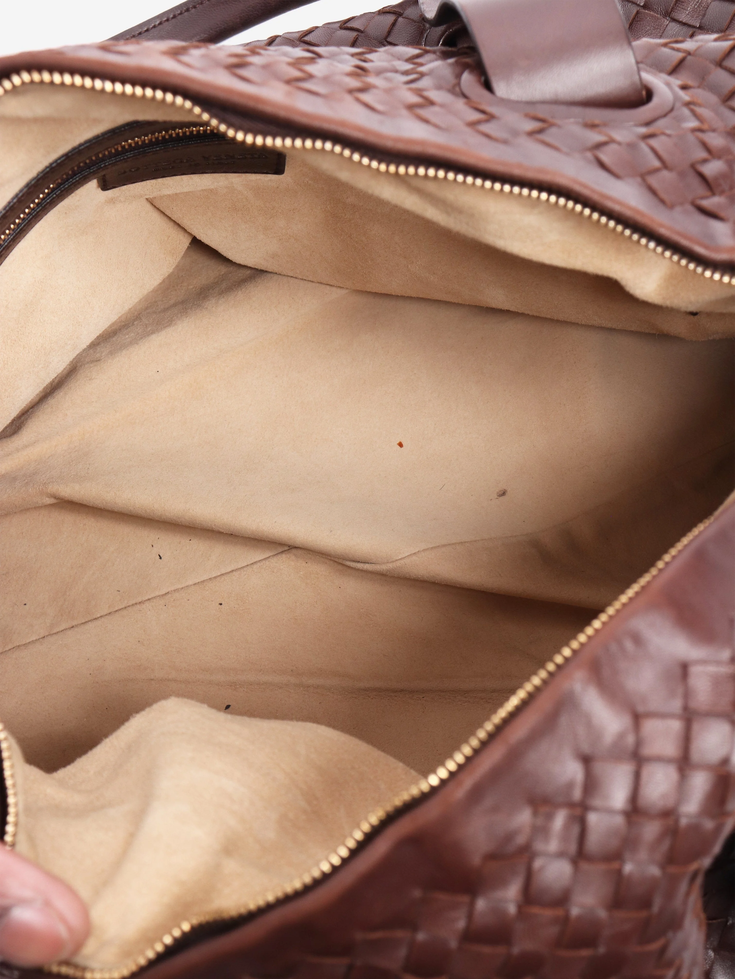 Brown Intrecciato weekender bag - Image 6