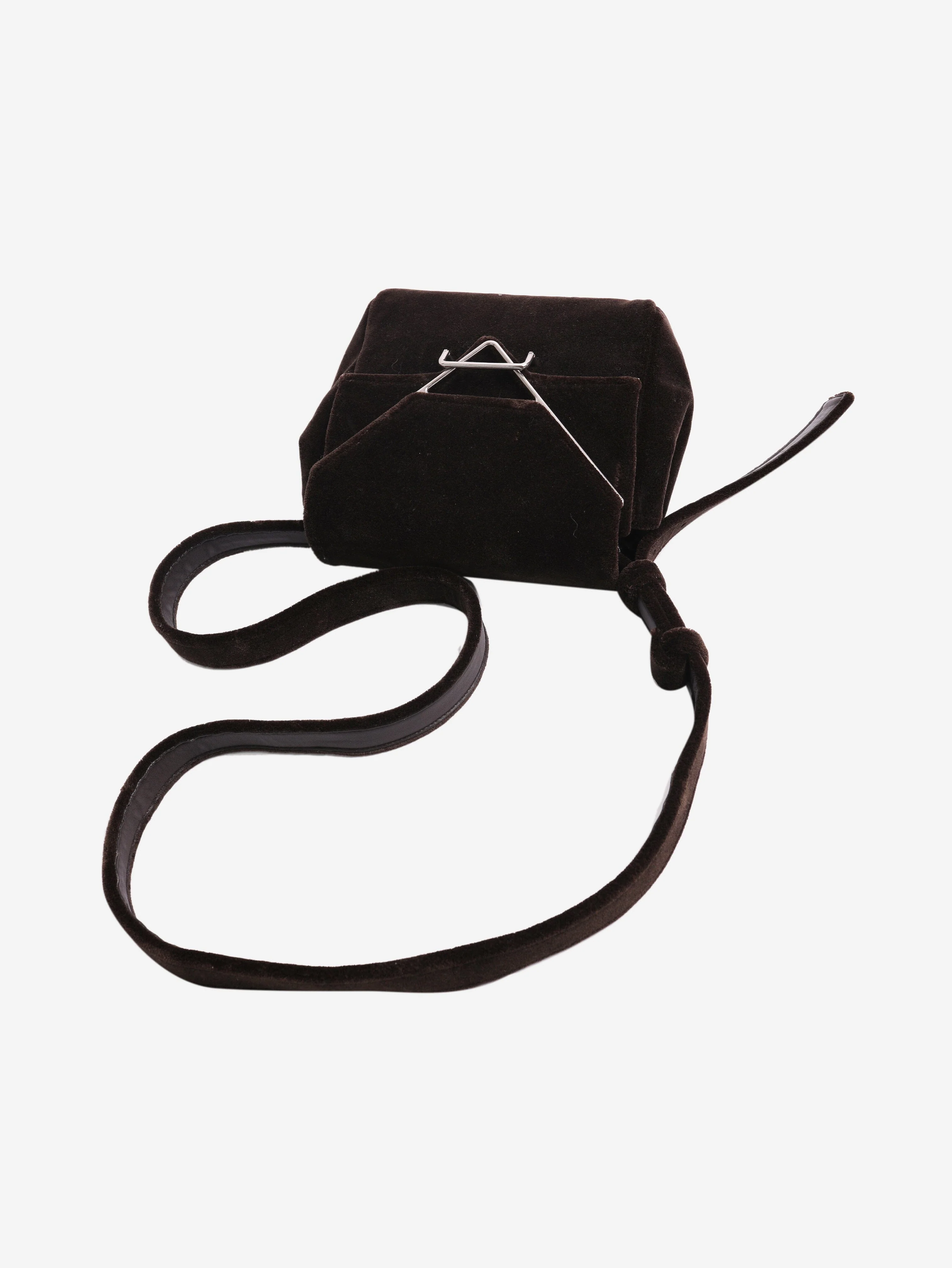 Brown velvet crossbody bag - Image 5