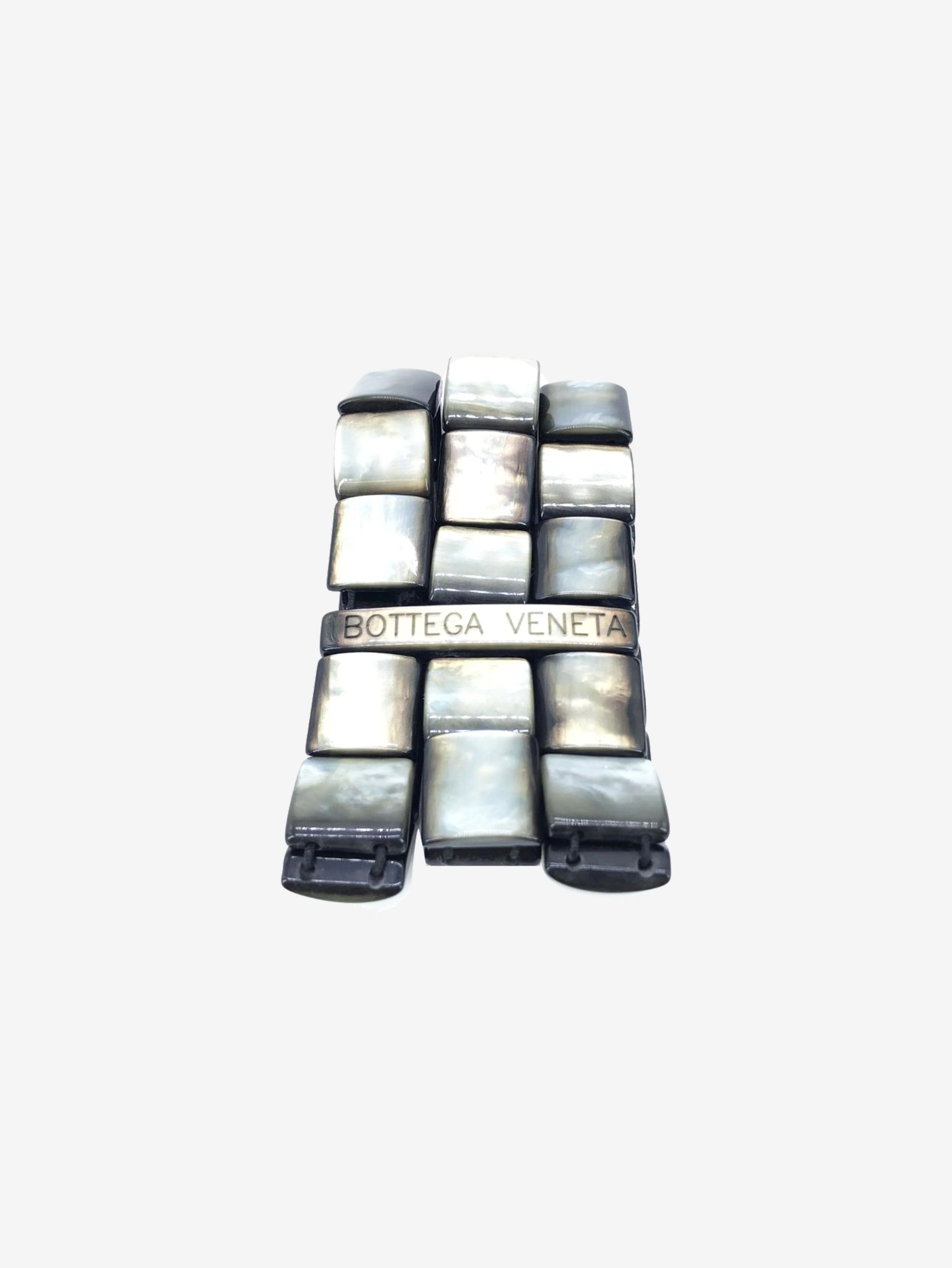 Grey mother of pearl stretch bracelet