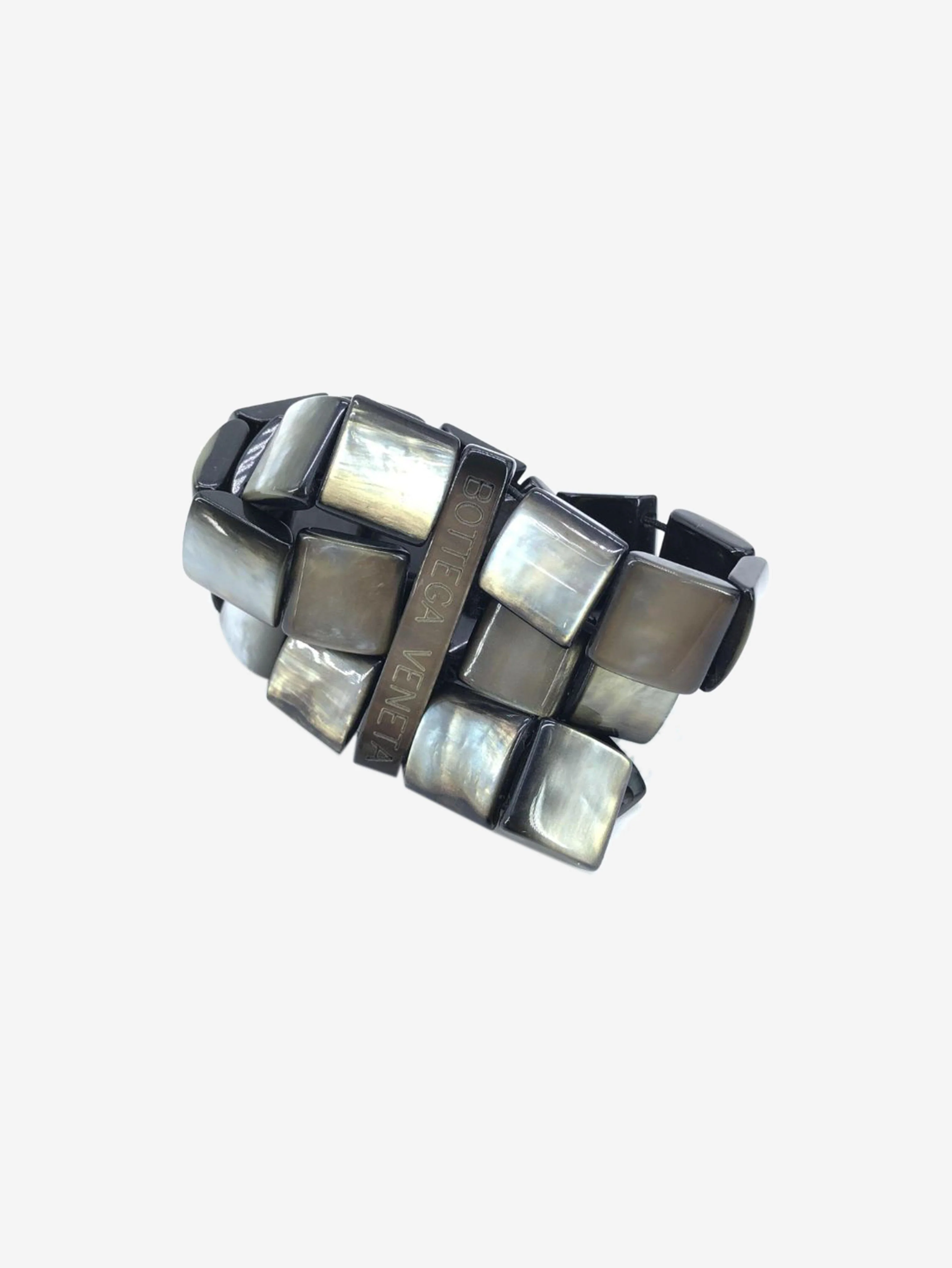Grey mother of pearl stretch bracelet - Image 4