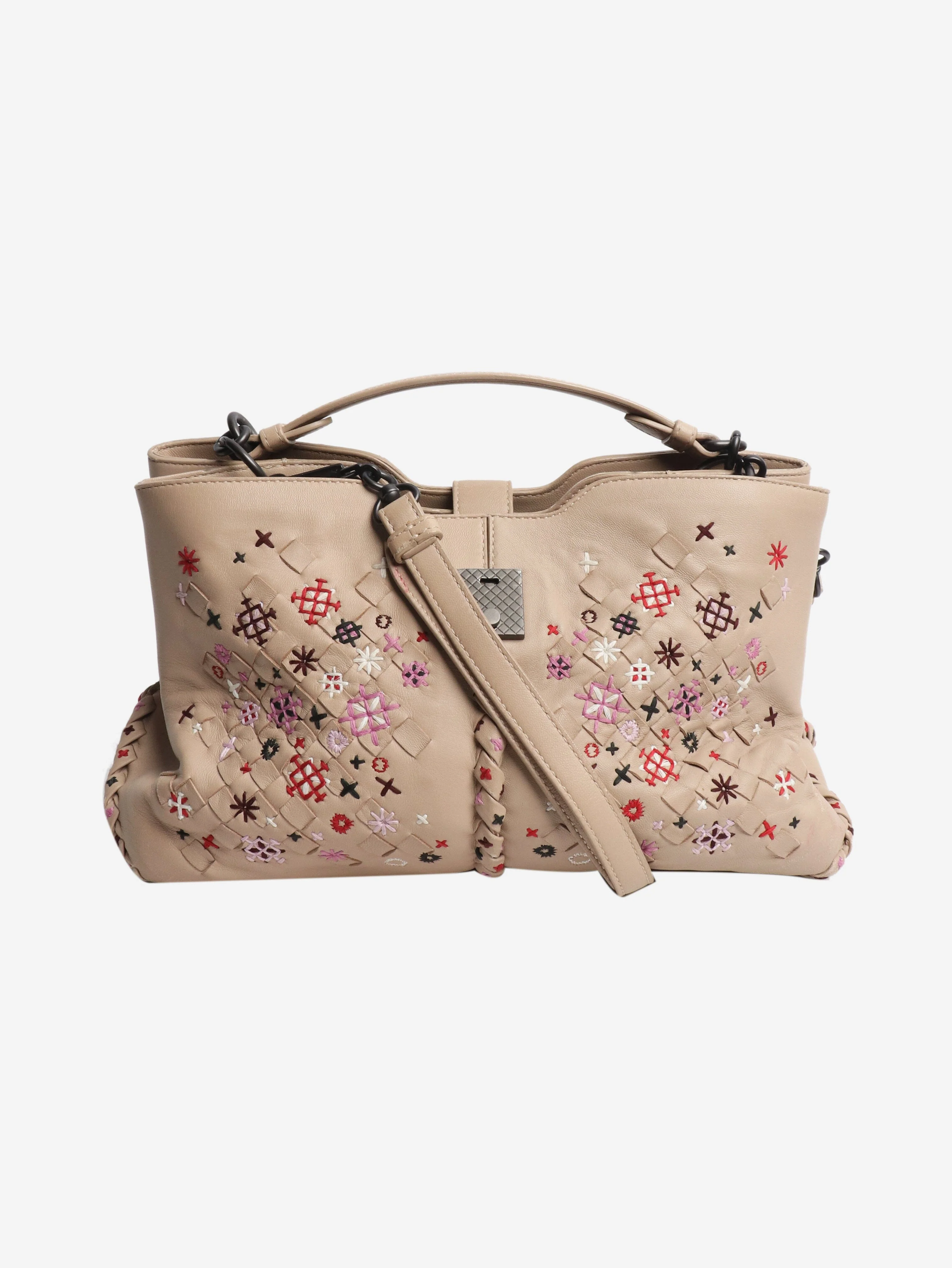 Bottega Veneta Neutral Napoli tote bag