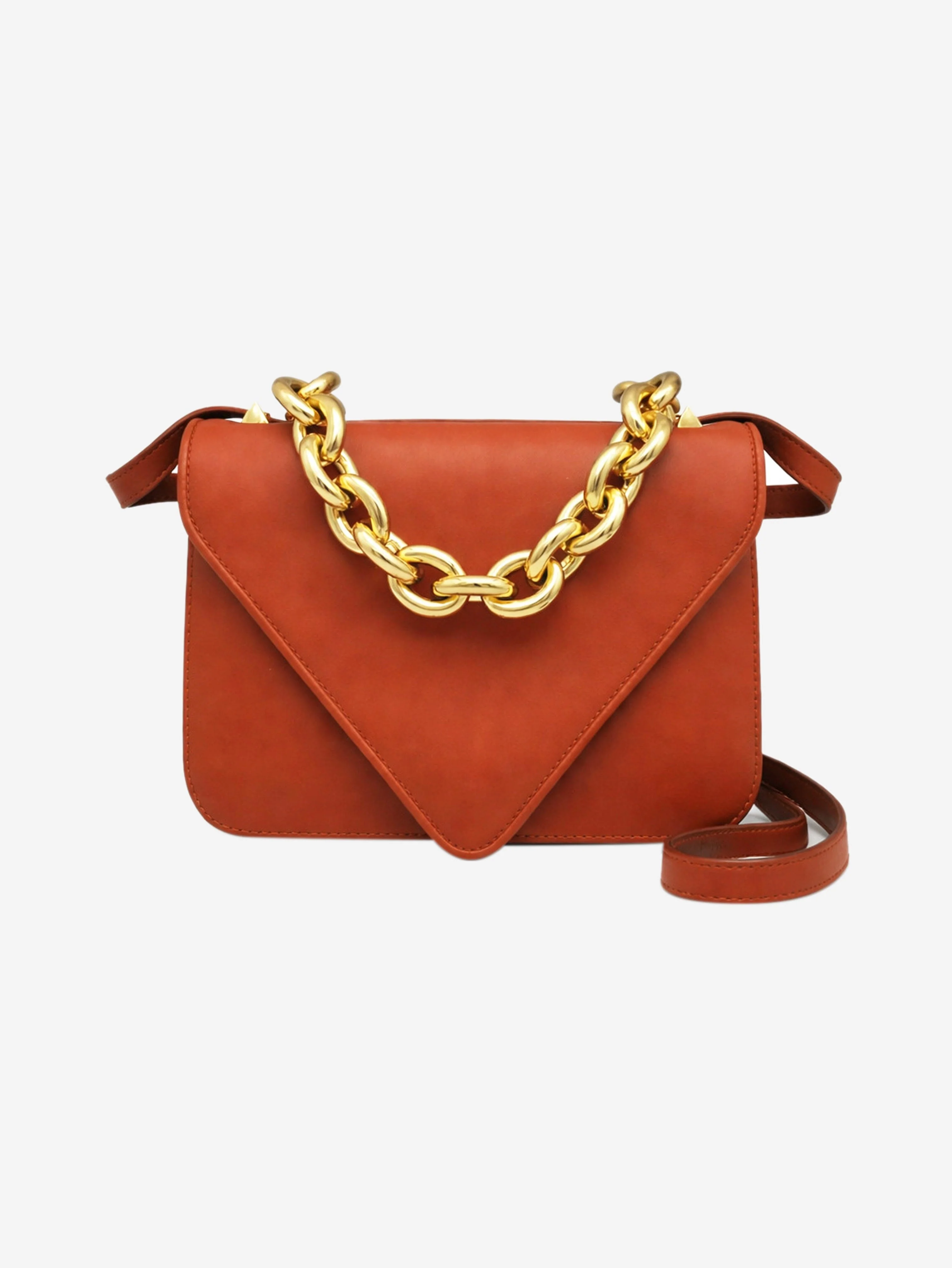 Orange Mount leather crossbody bag