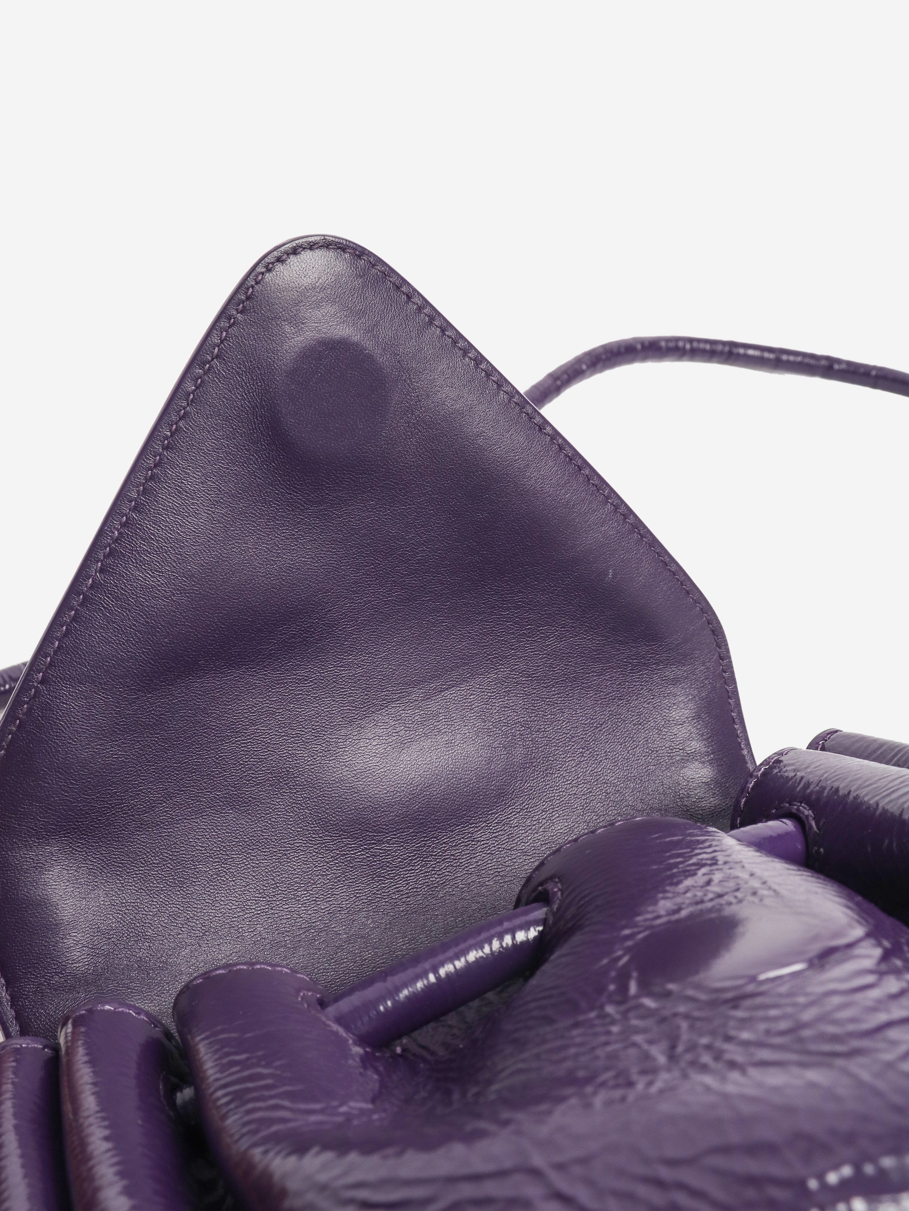 Purple Becco triangle flap crossbody bag - Image 5