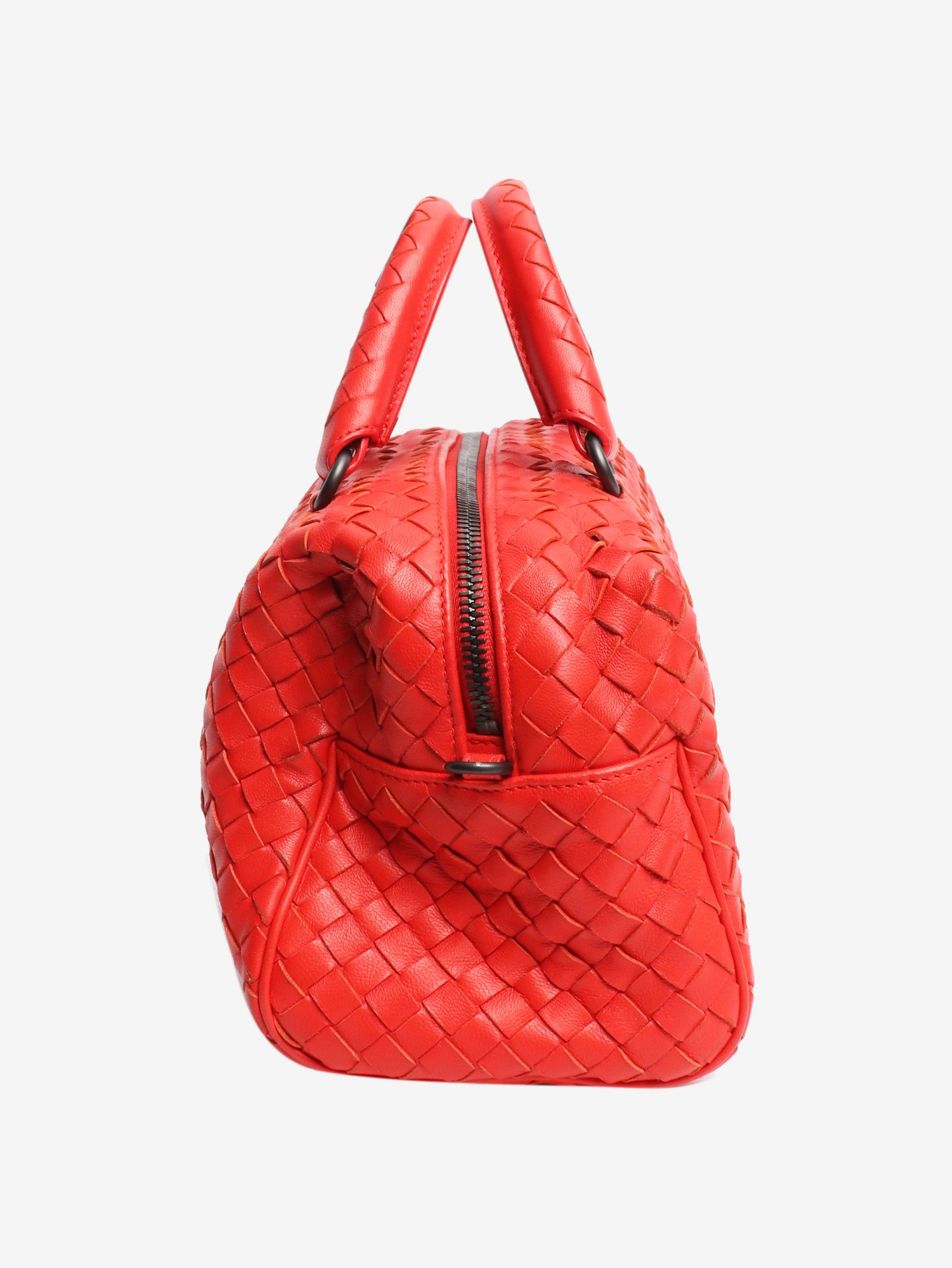 Red Intrecciato Veneta crossbody bag - Image 2