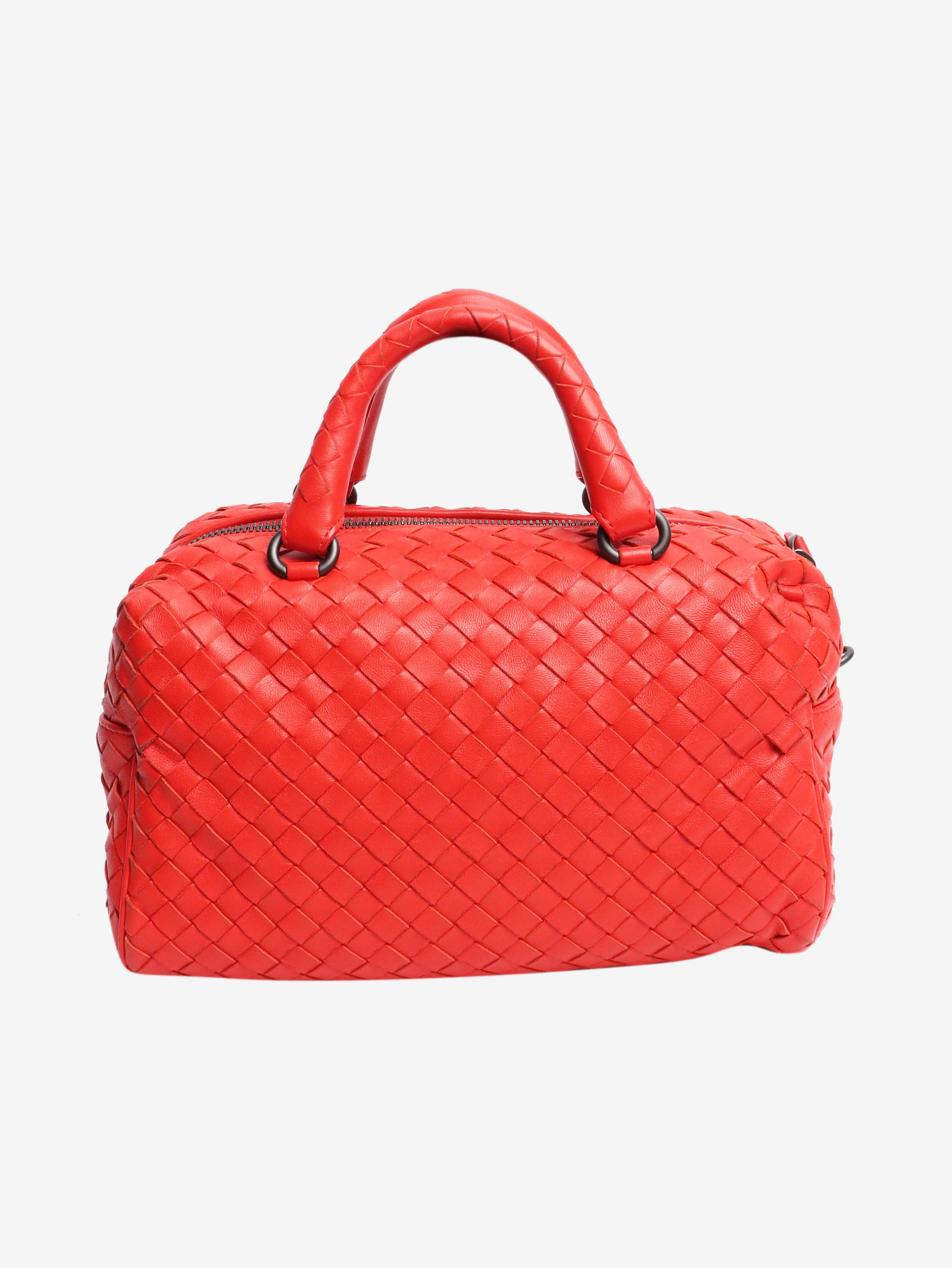Red Intrecciato Veneta crossbody bag - Image 3