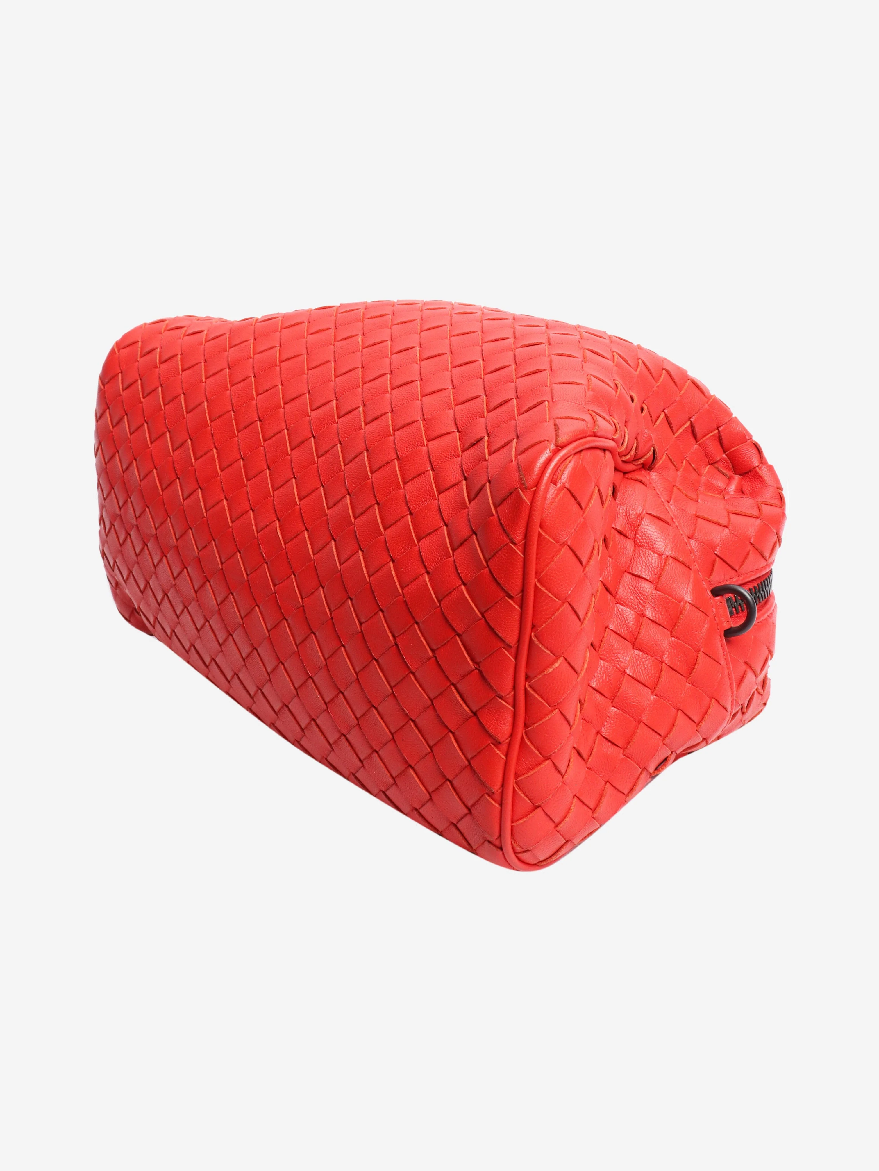 Red Intrecciato Veneta crossbody bag - Image 4