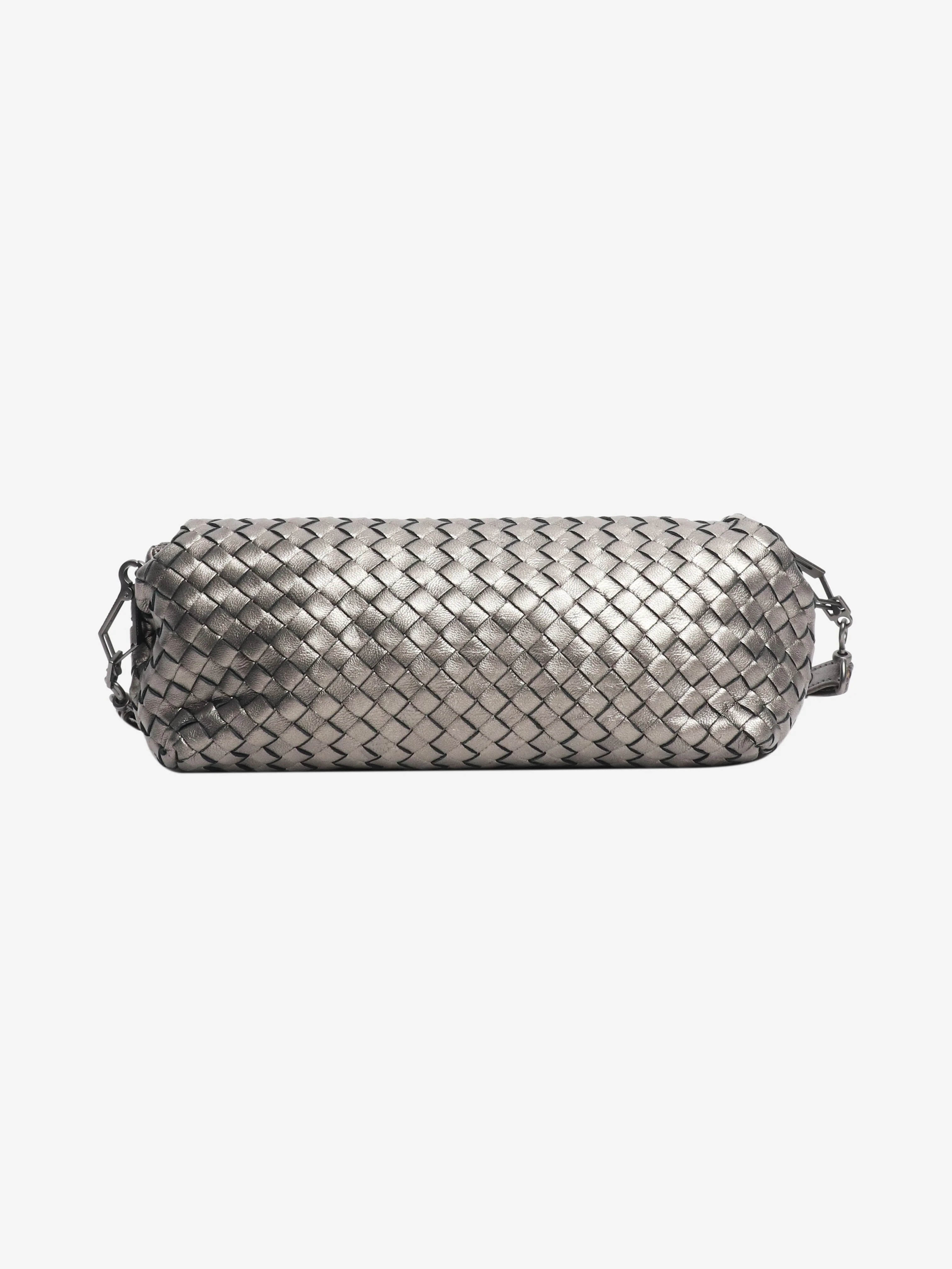 Silver crossbody flap bag - Image 3