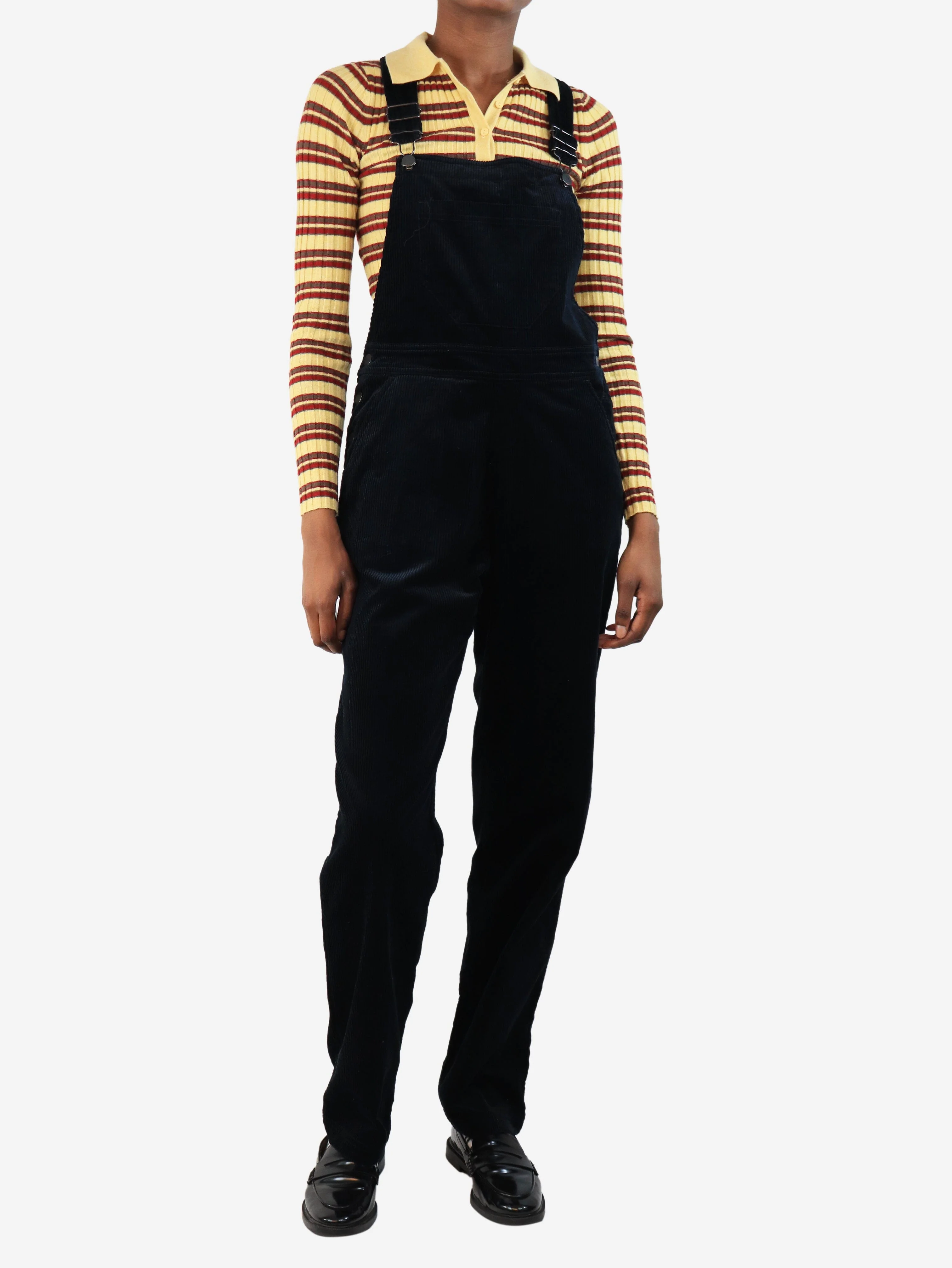 Navy blue corduroy jumpsuit - size UK 6 - Image 3