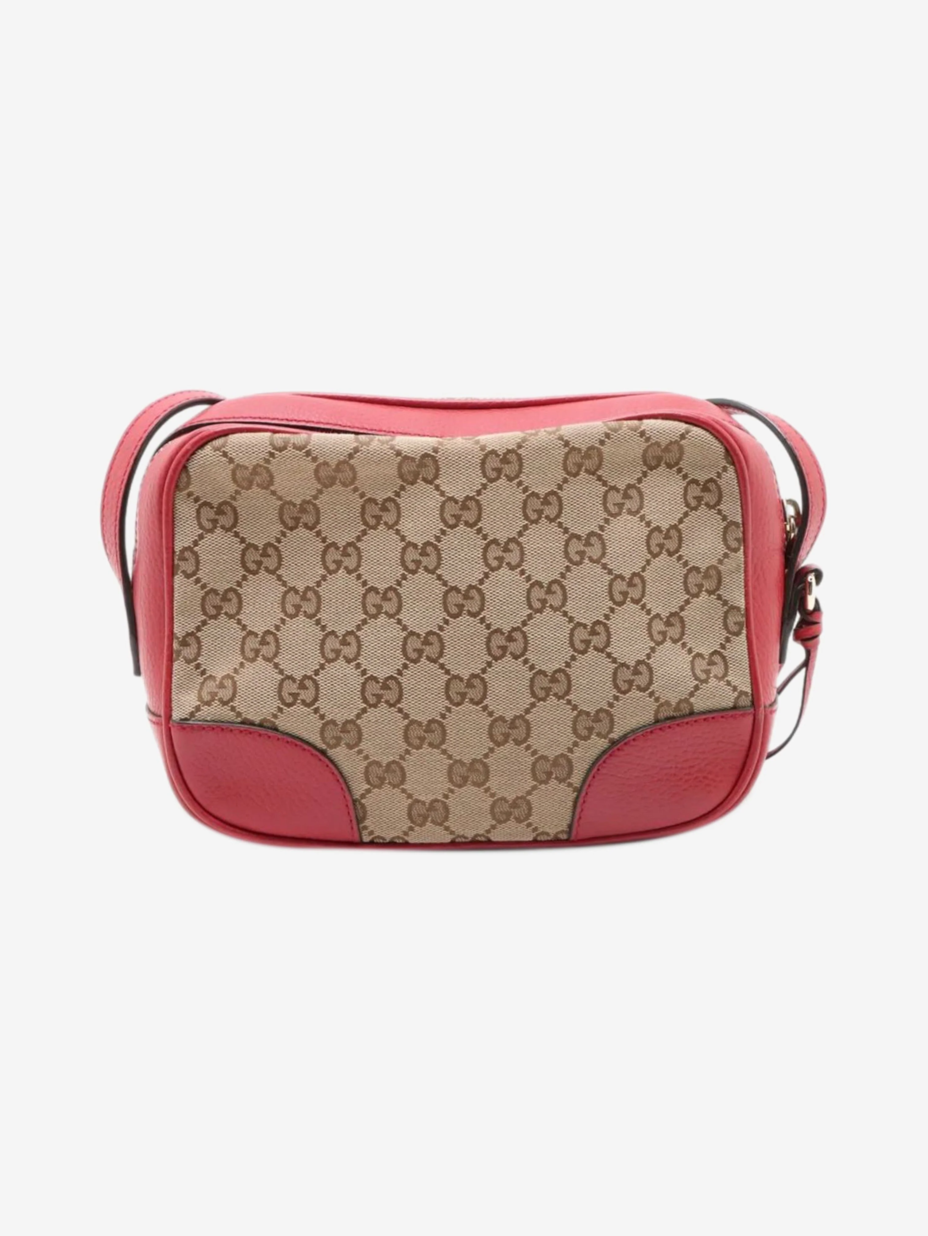 Brown GG canvas and leather crossbody bag - Image 2