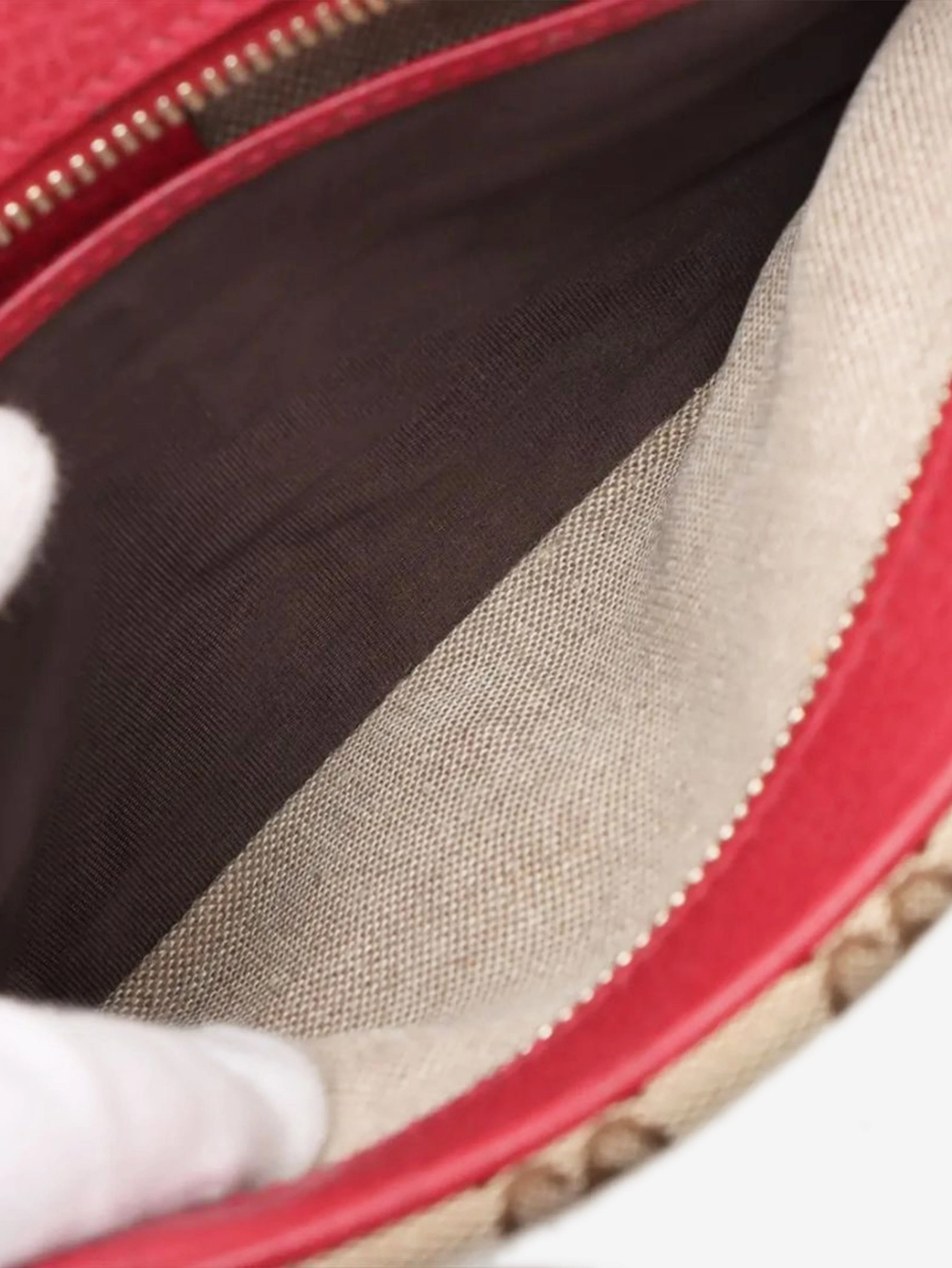 Brown GG canvas and leather crossbody bag - Image 8