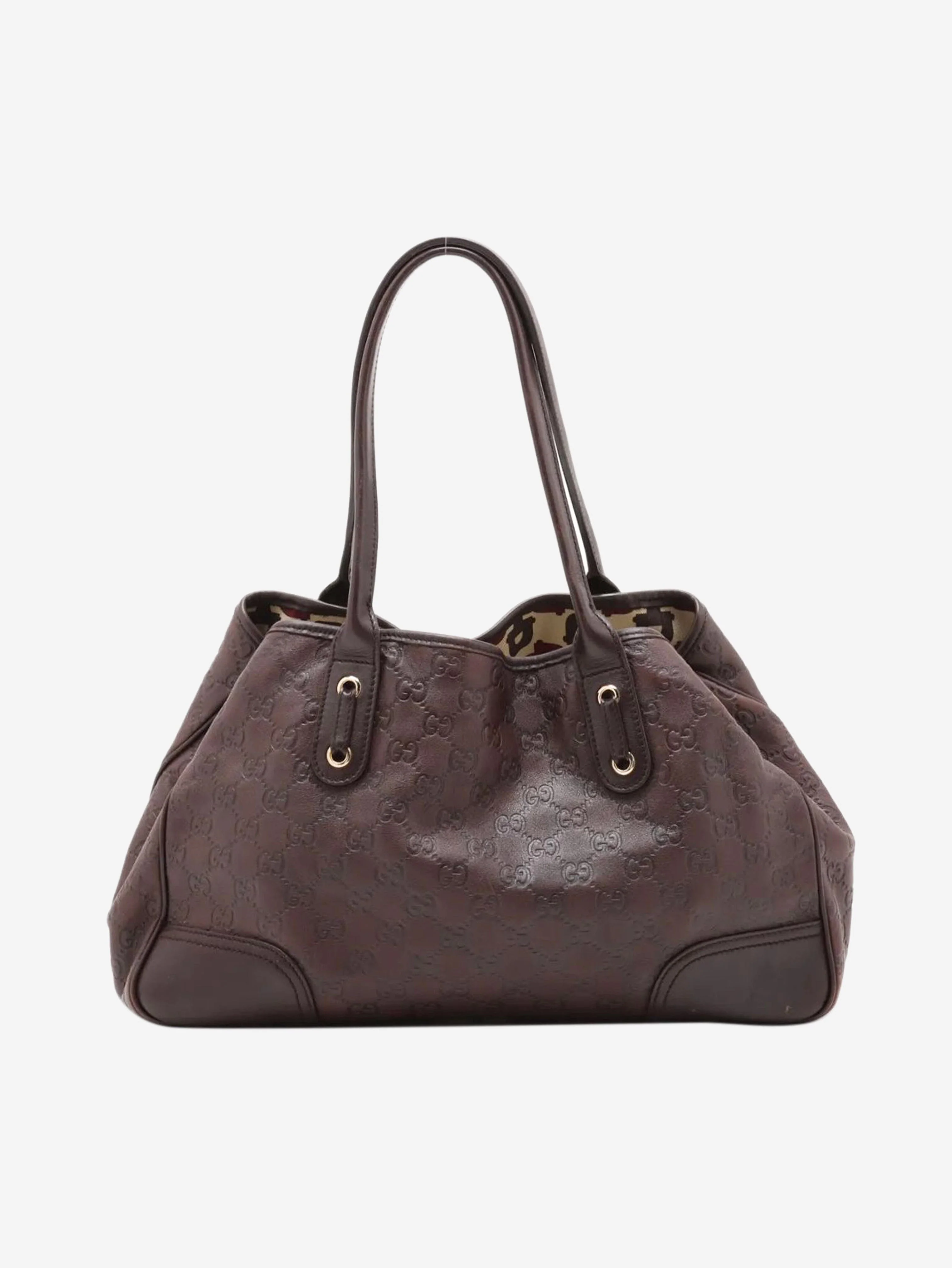 Brown GG leather shoulder bag - Image 2