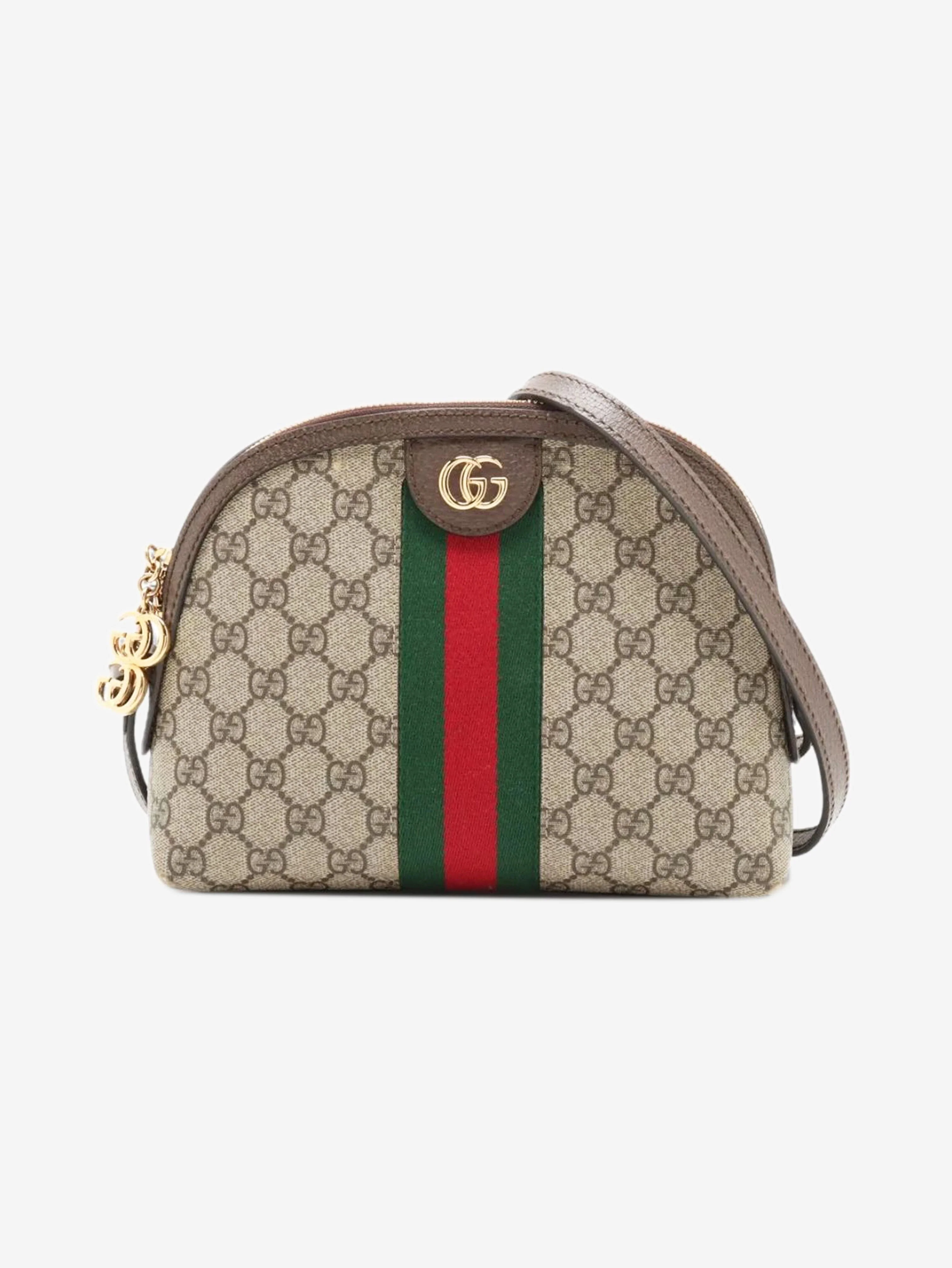 Brown GG Ophidia crossbody bag