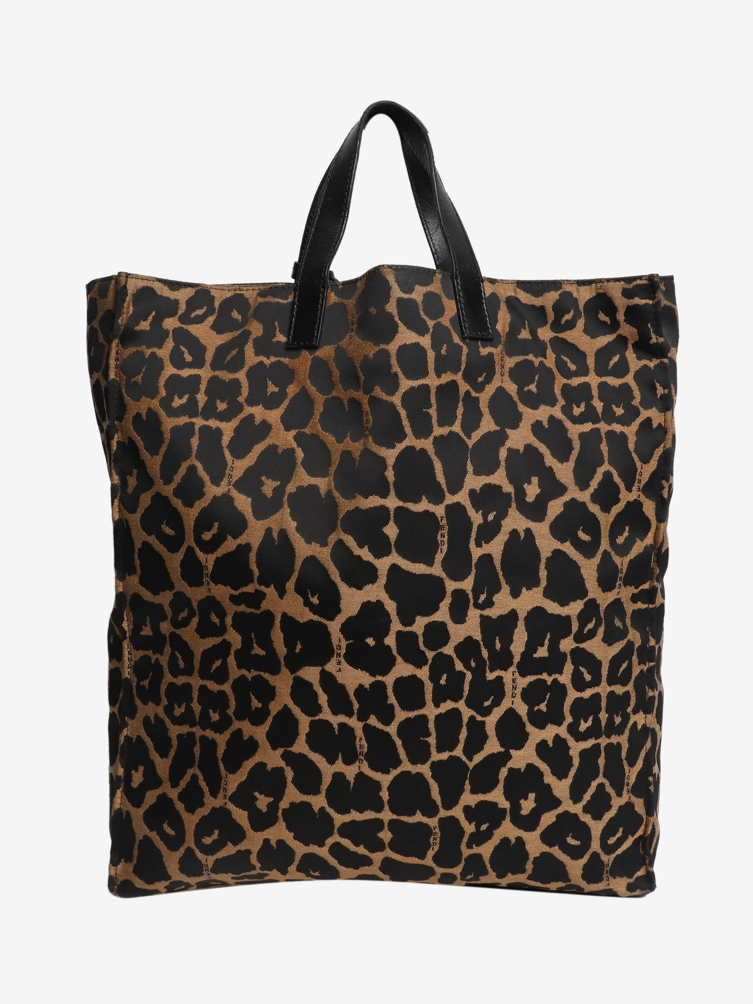 Brown leopard print tote - Image 3