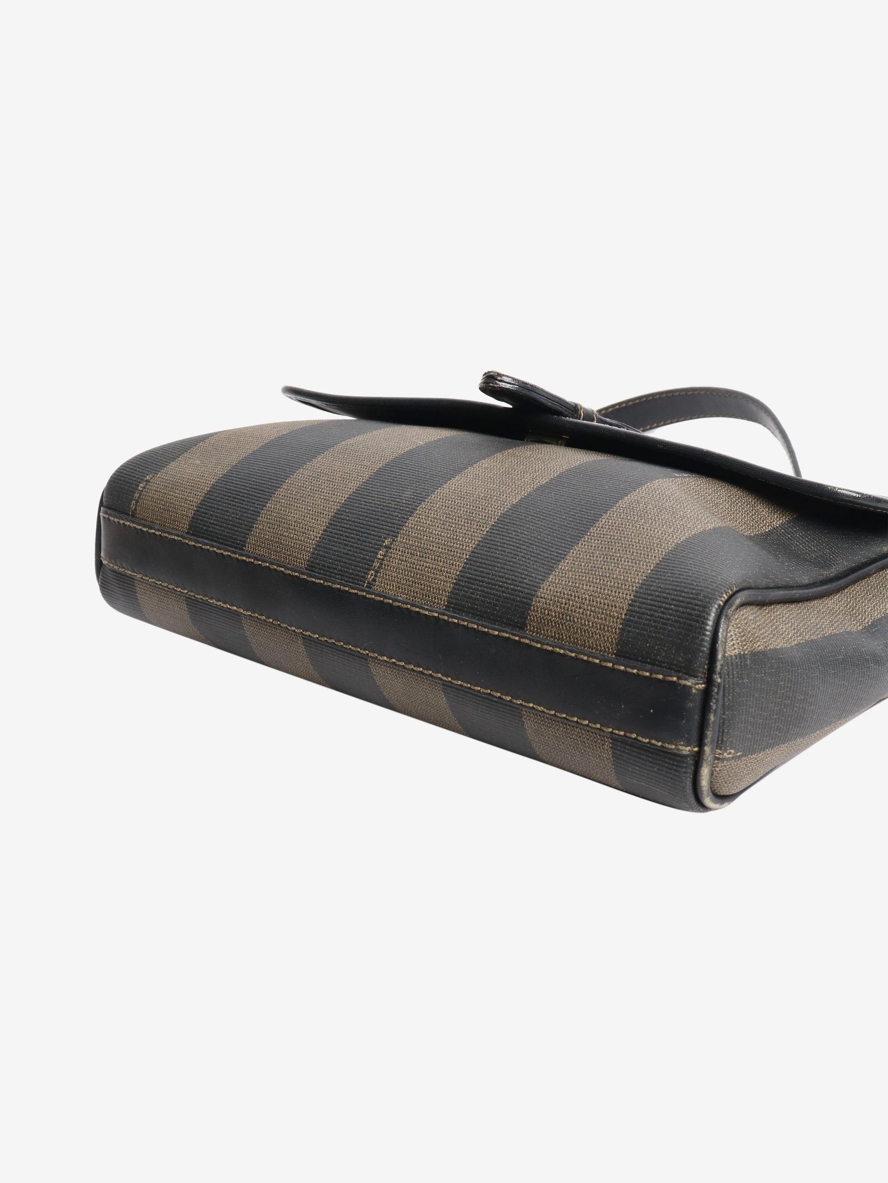 Brown Penguin striped shoulder bag - Image 4