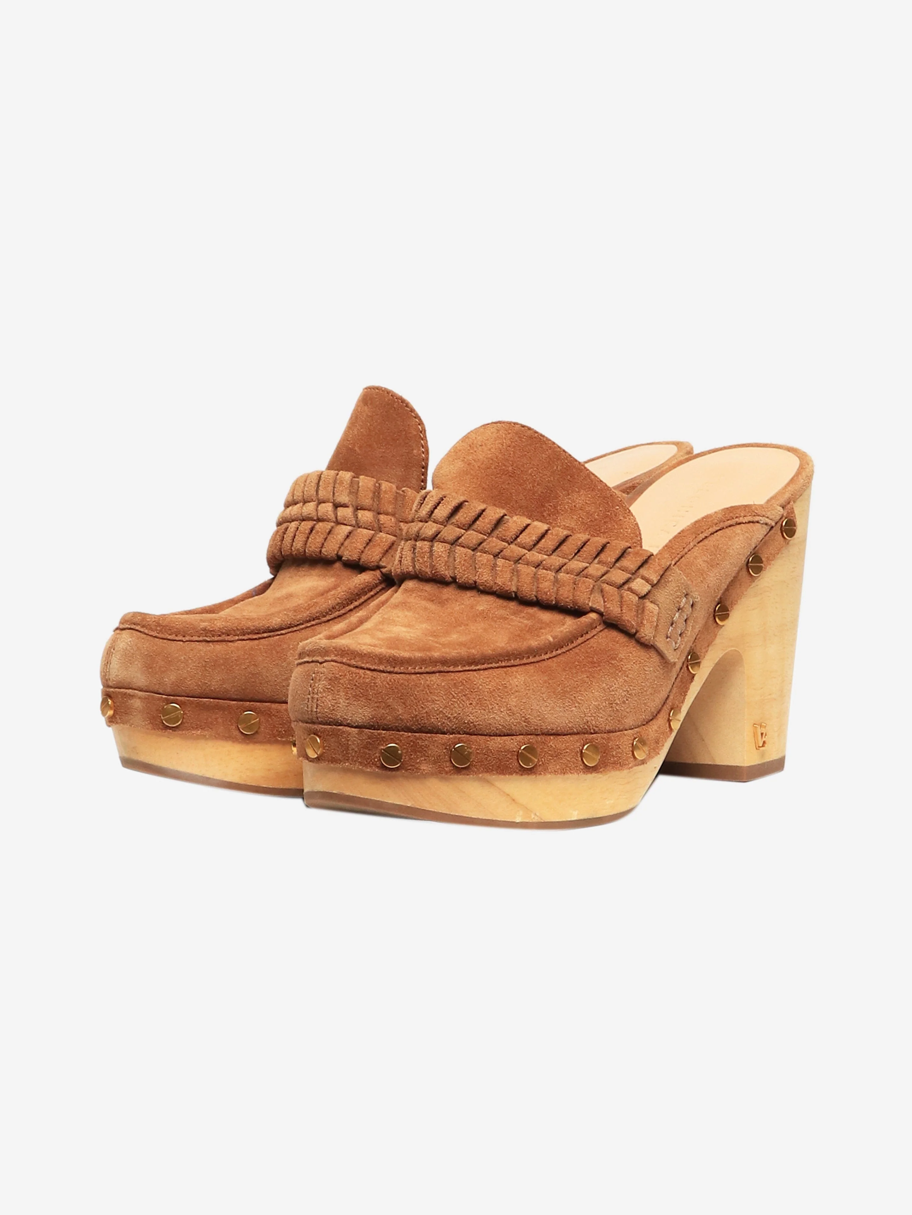 Brown suede clogs - size EU 37.5 - Image 2