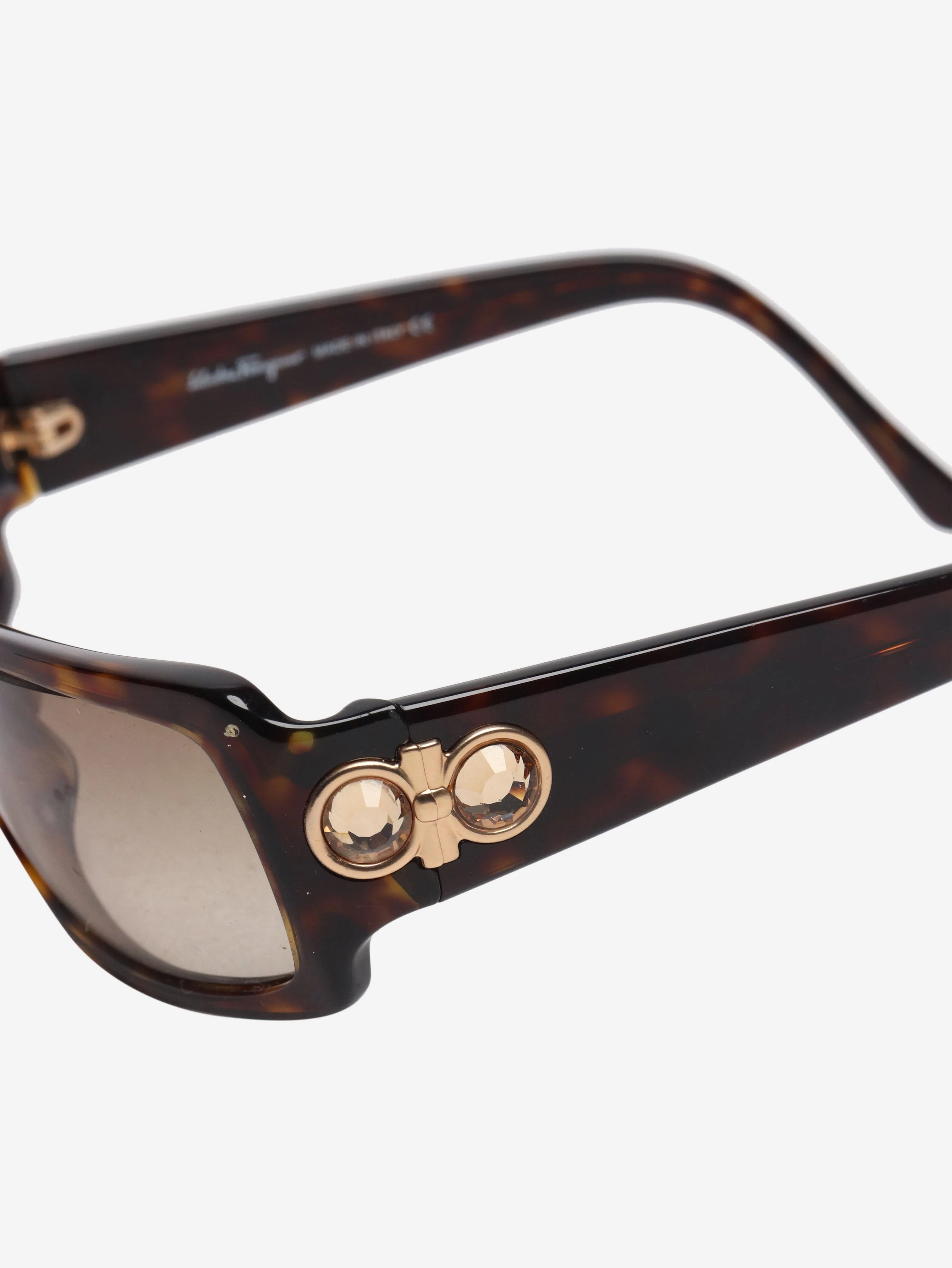 Brown tortoise shell rectangular sunglasses - Image 5